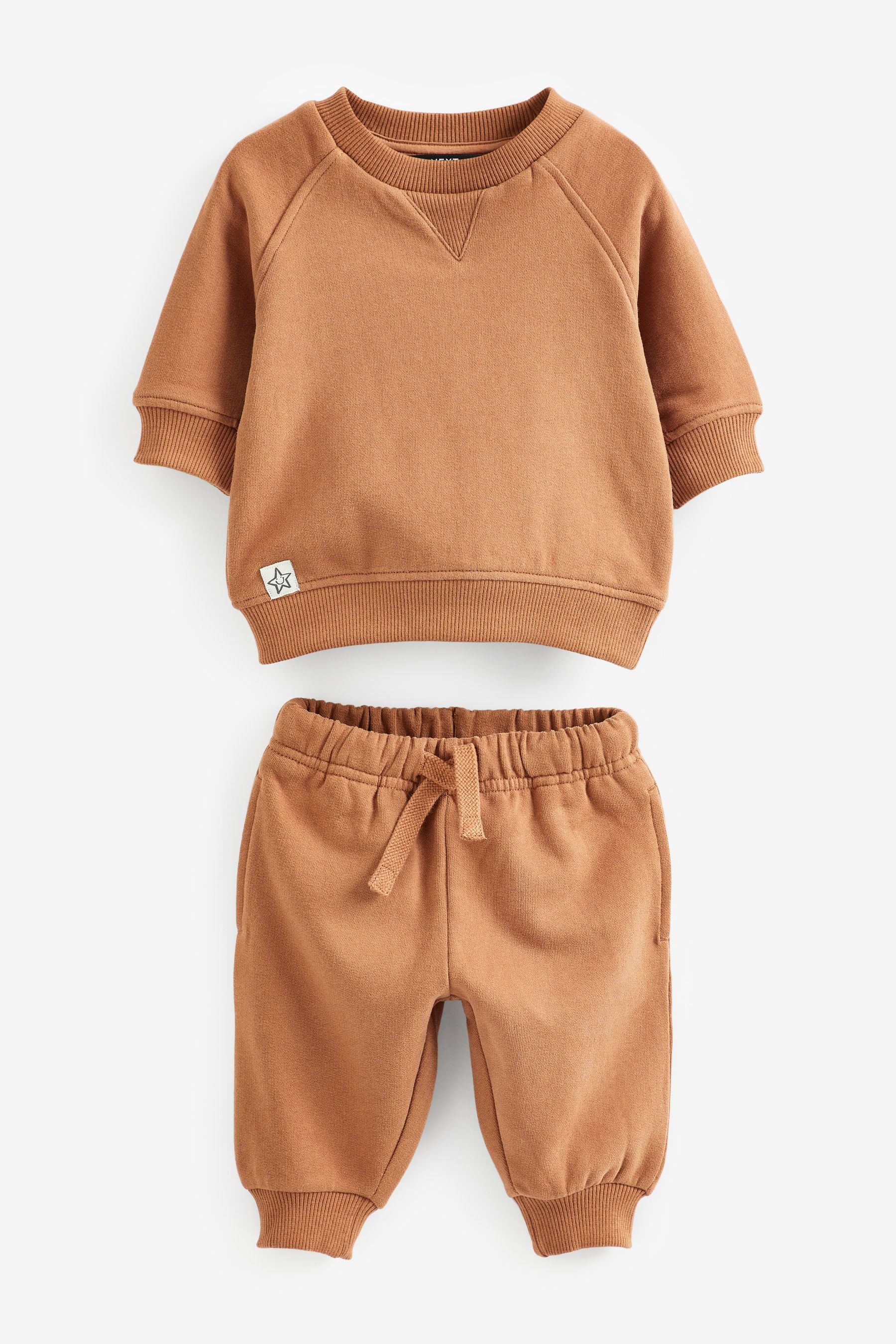 Tan Brown Sweatshirt and Joggers Oversized Soft Touch Jersey (3mths-7yrs)