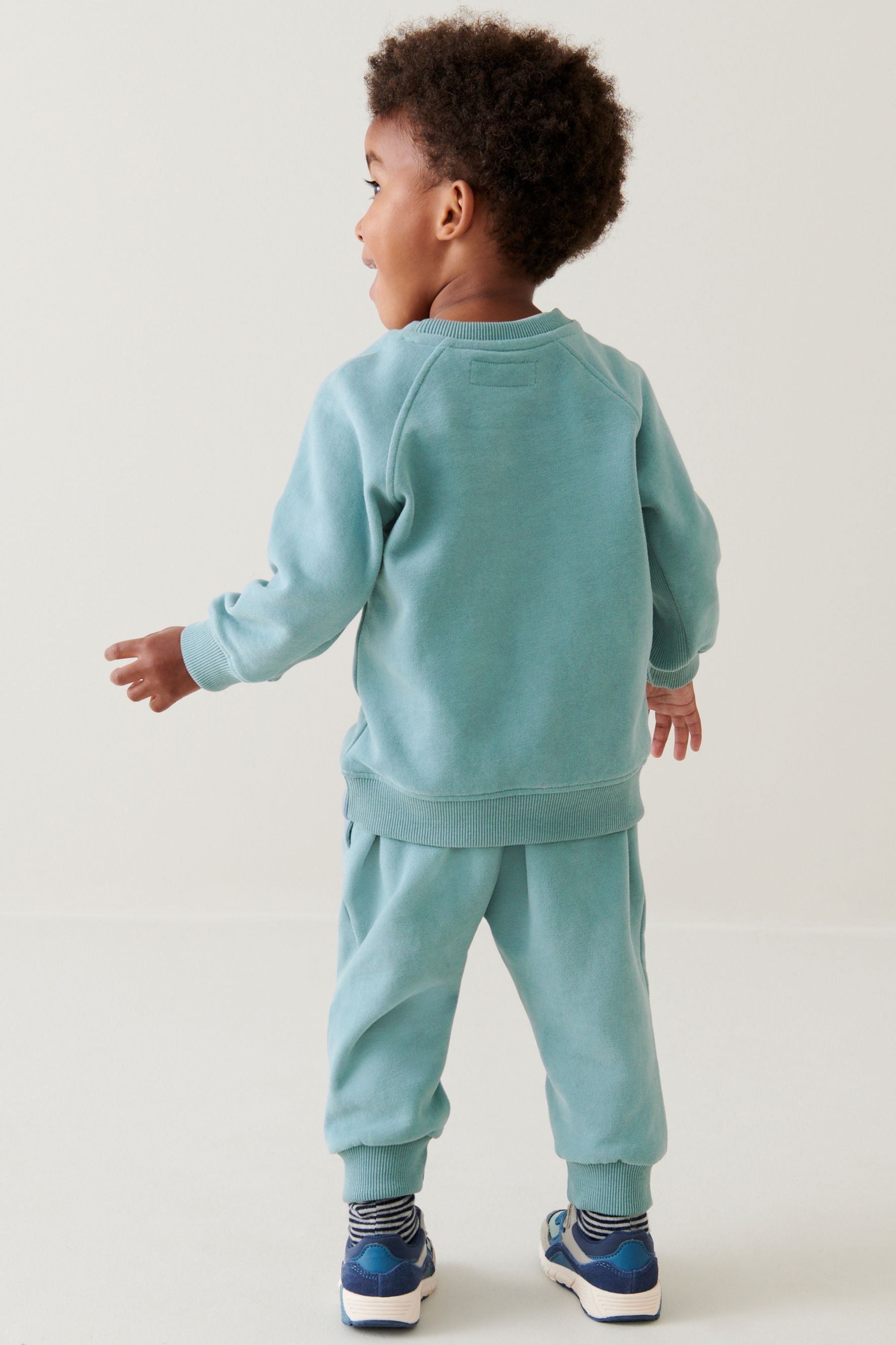 Mineral Blue Sweatshirt and Joggers Oversized Soft Touch Jersey (3mths-7yrs)