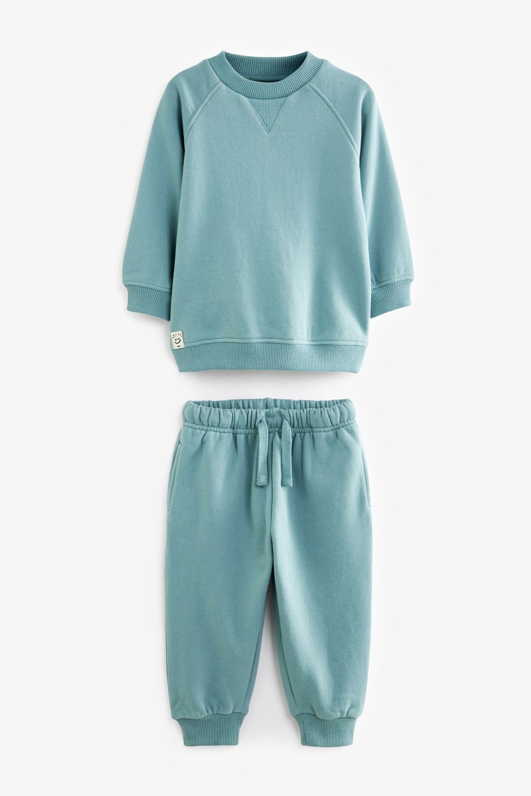 Mineral Blue Sweatshirt and Joggers Oversized Soft Touch Jersey (3mths-7yrs)