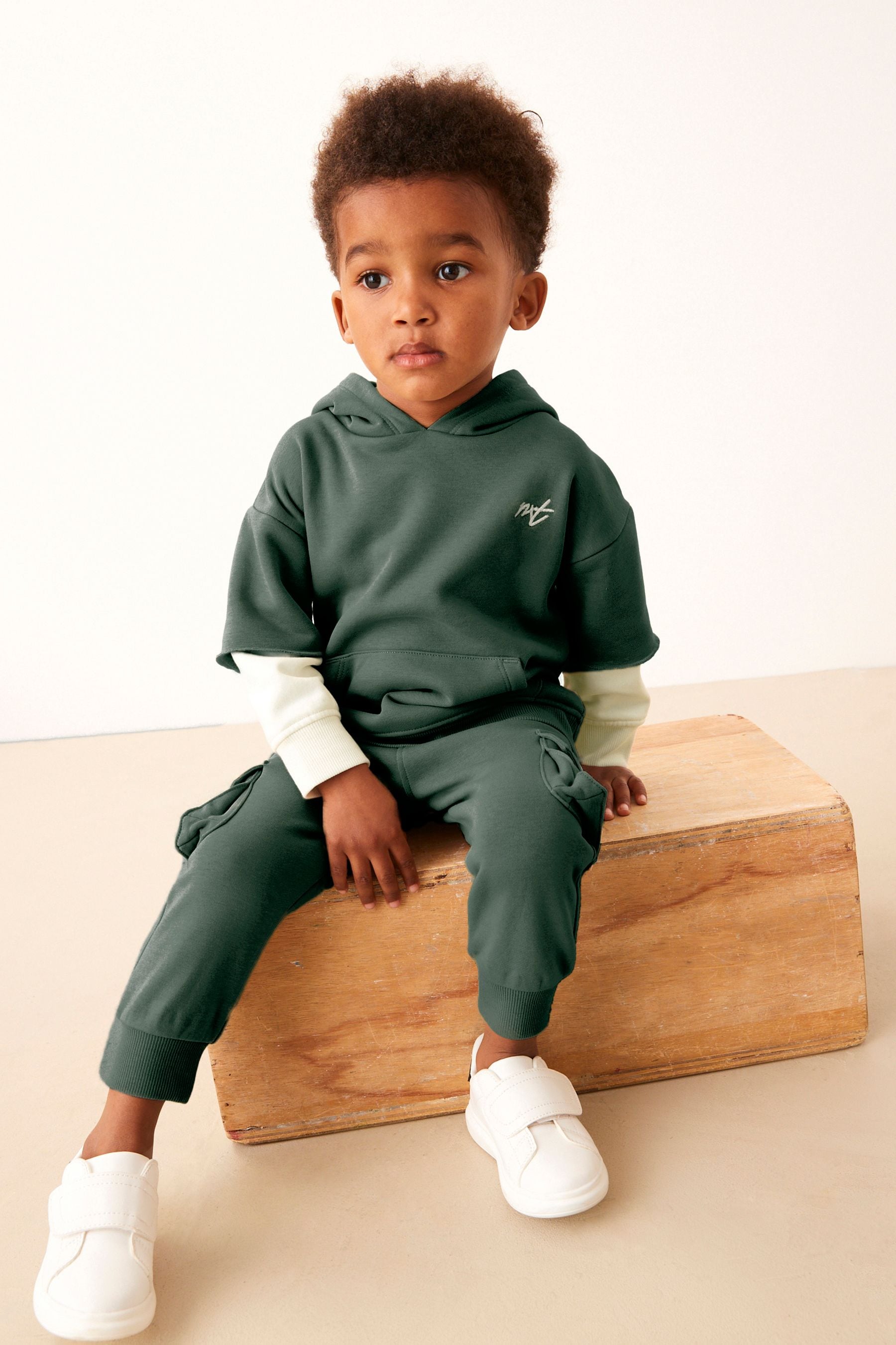 Dark Green Hoodie and Joggers Utility (3mths-7yrs)