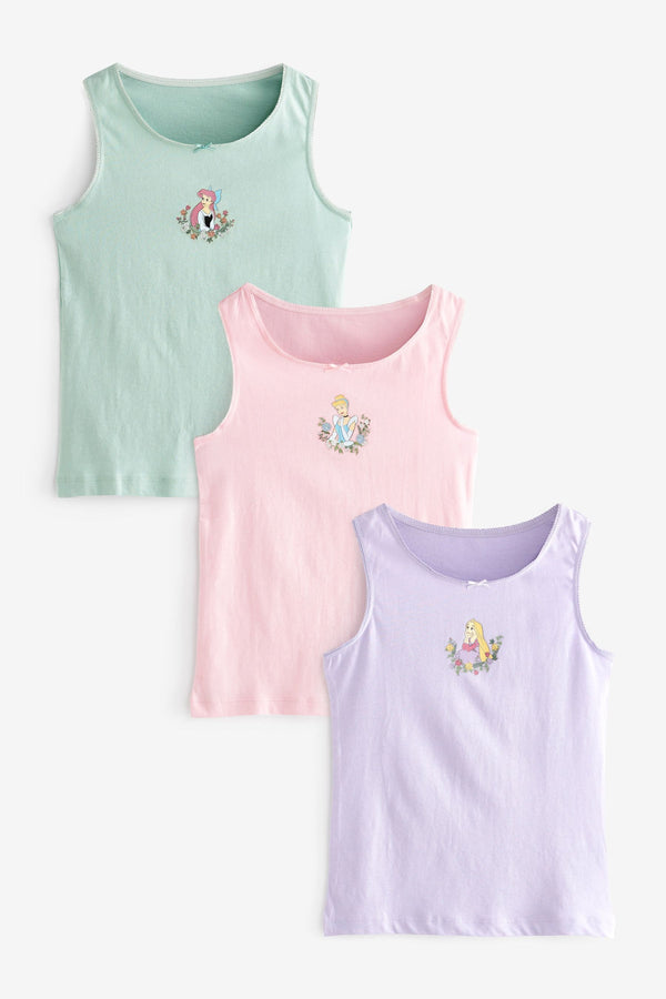 Pink/Purple Disney Princess Vests 3 Pack (1.5-10yrs)