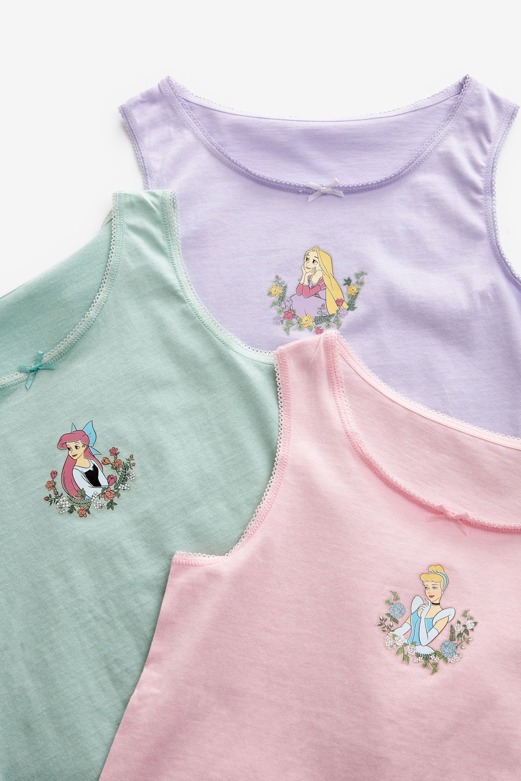 Pink/Purple Disney Princess Vests 3 Pack (1.5-10yrs)