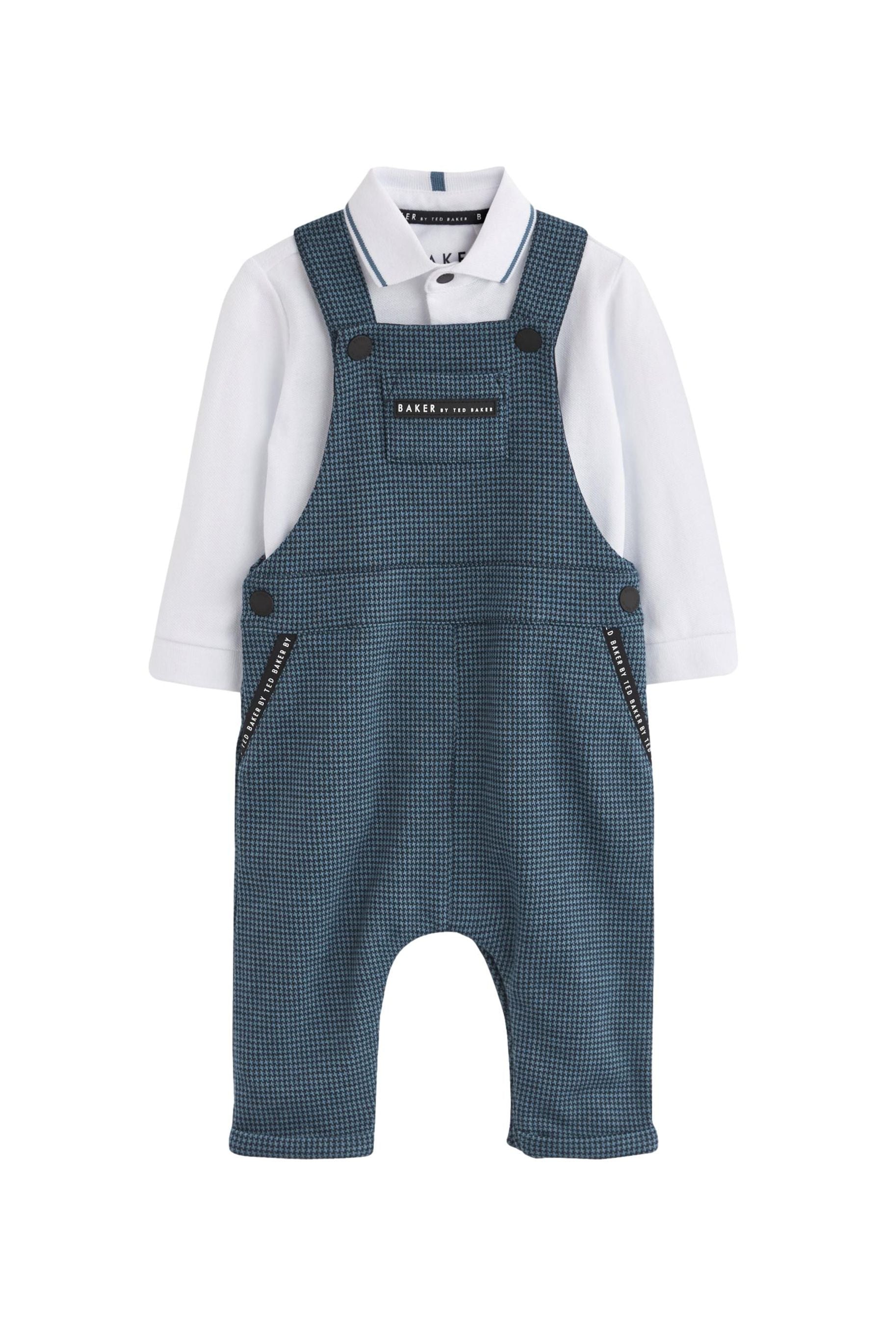 Baker by Ted Baker Navy Polo and Dungaree Set