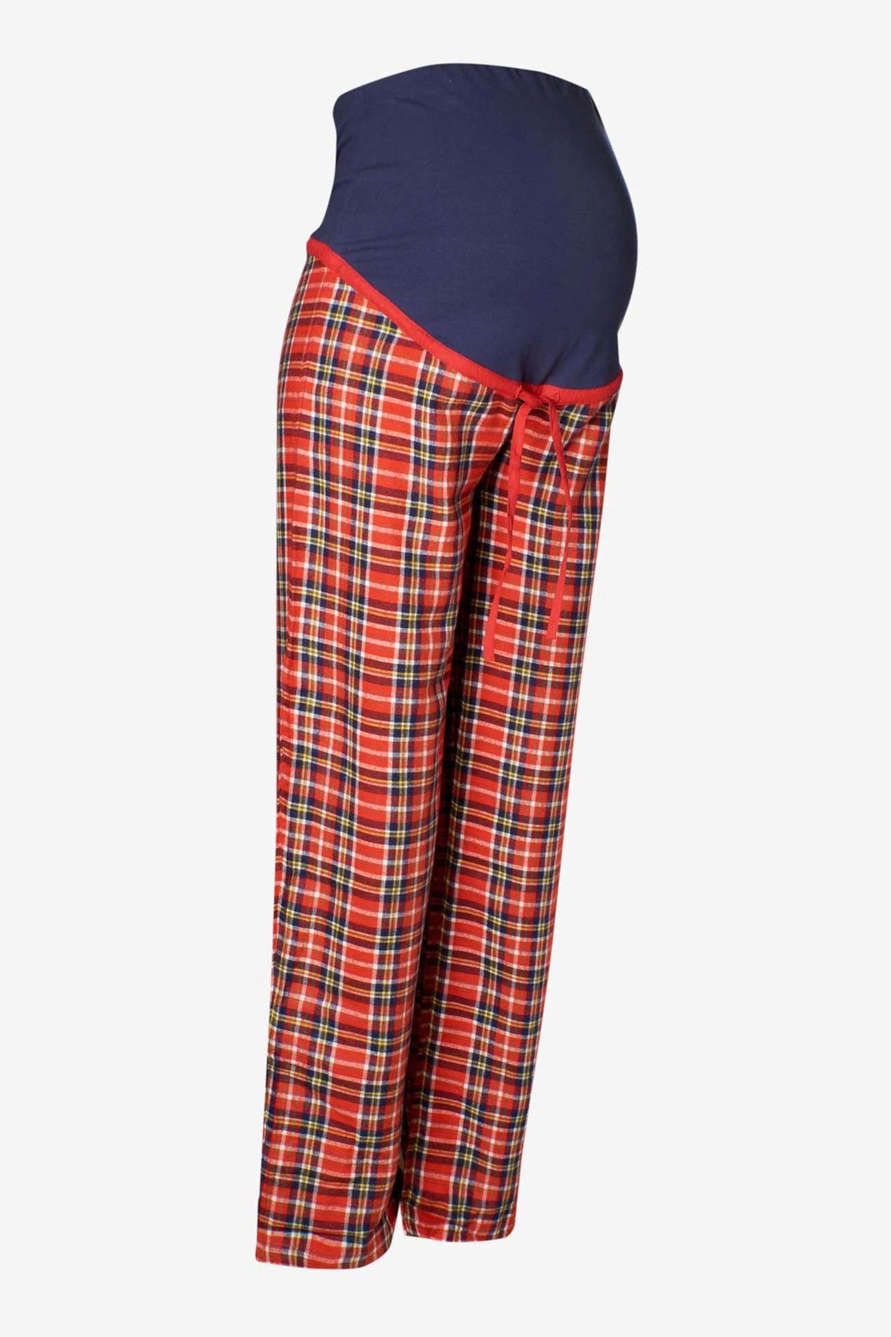 JoJo Maman Bébé Red Tartan Maternity Pyjama Bottoms