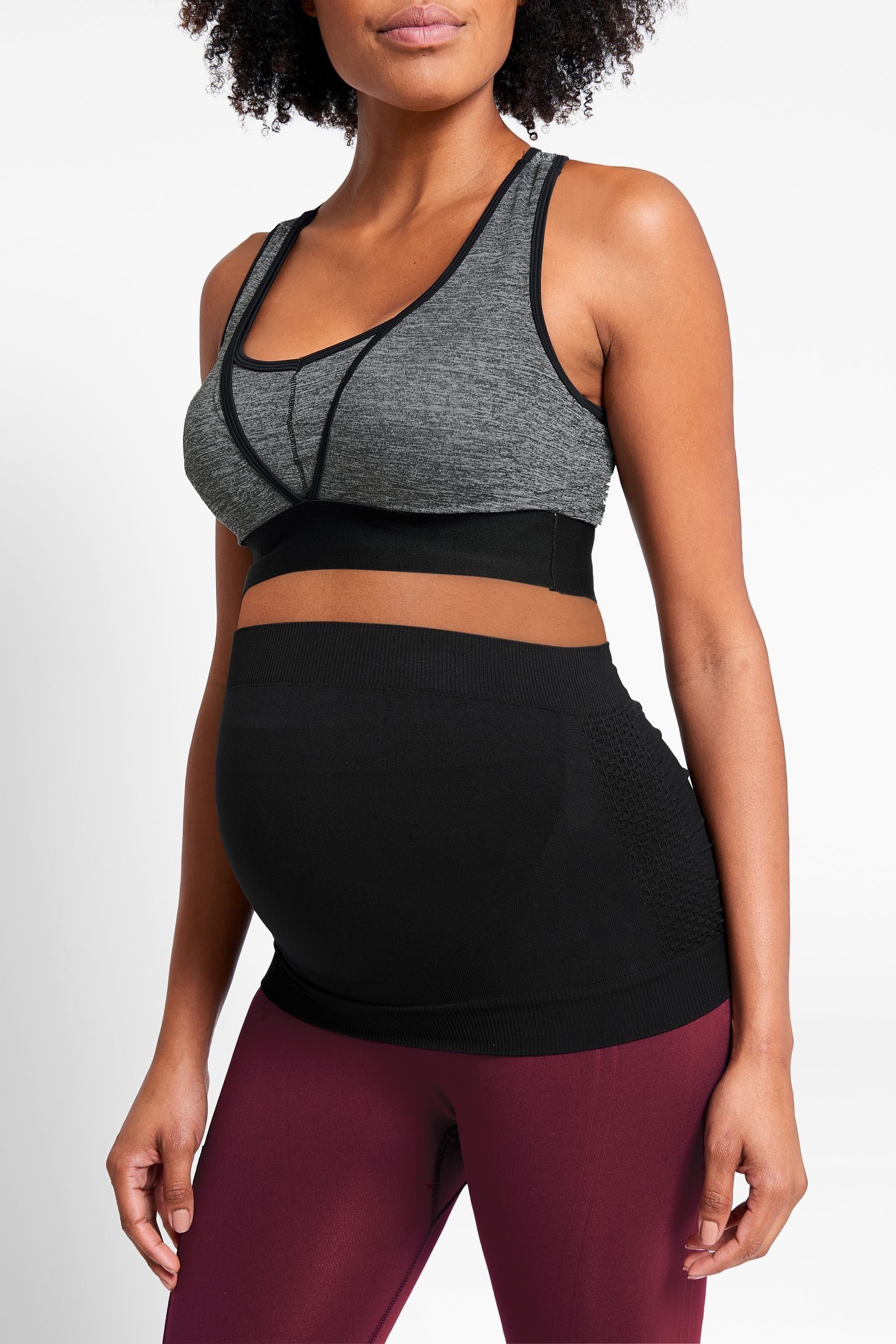 Black JoJo Maman Bébé Seamless Support Workout Bump Band