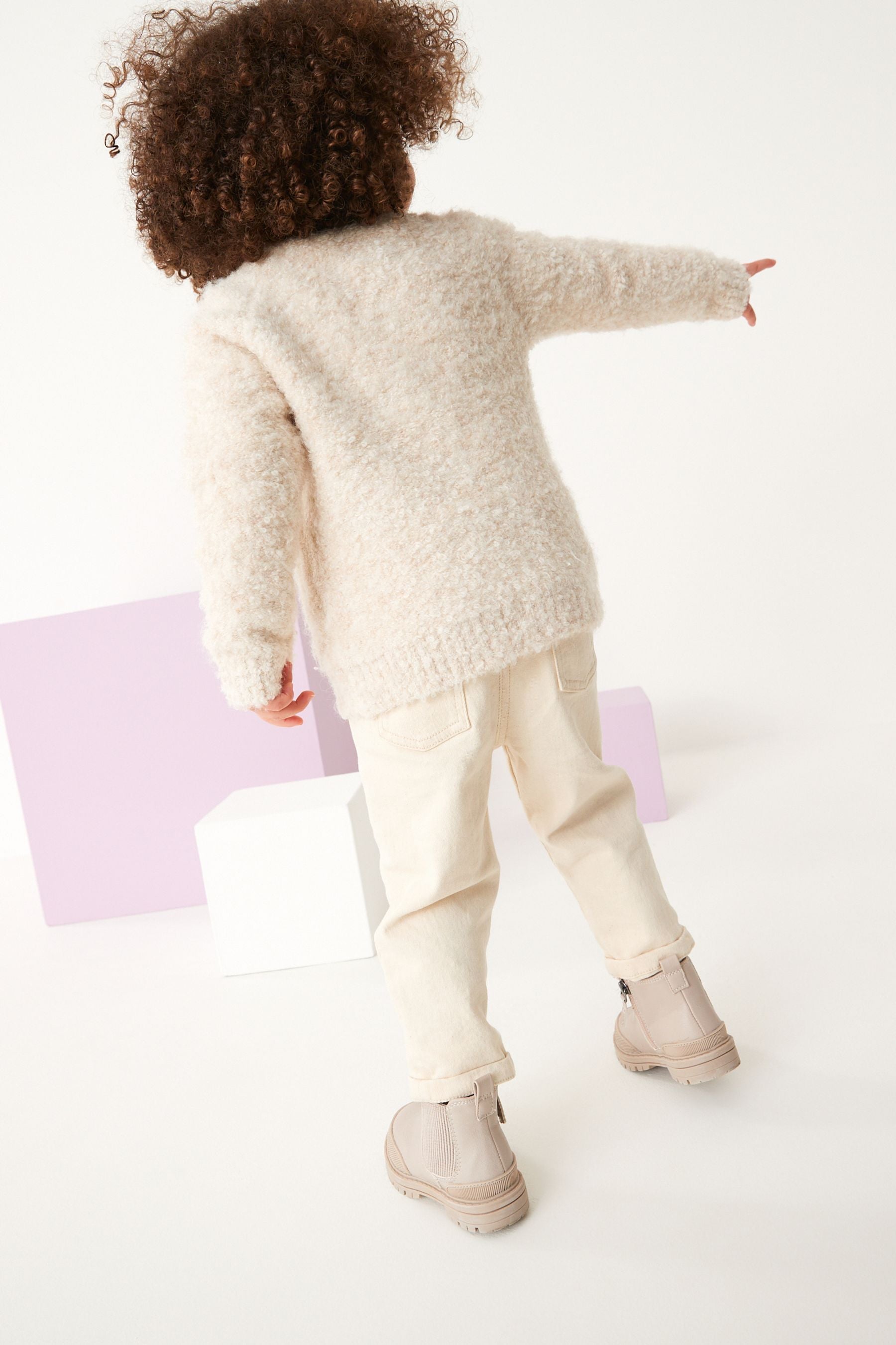 Ecru White Marl Cosy Cardigan (12mths-7yrs)