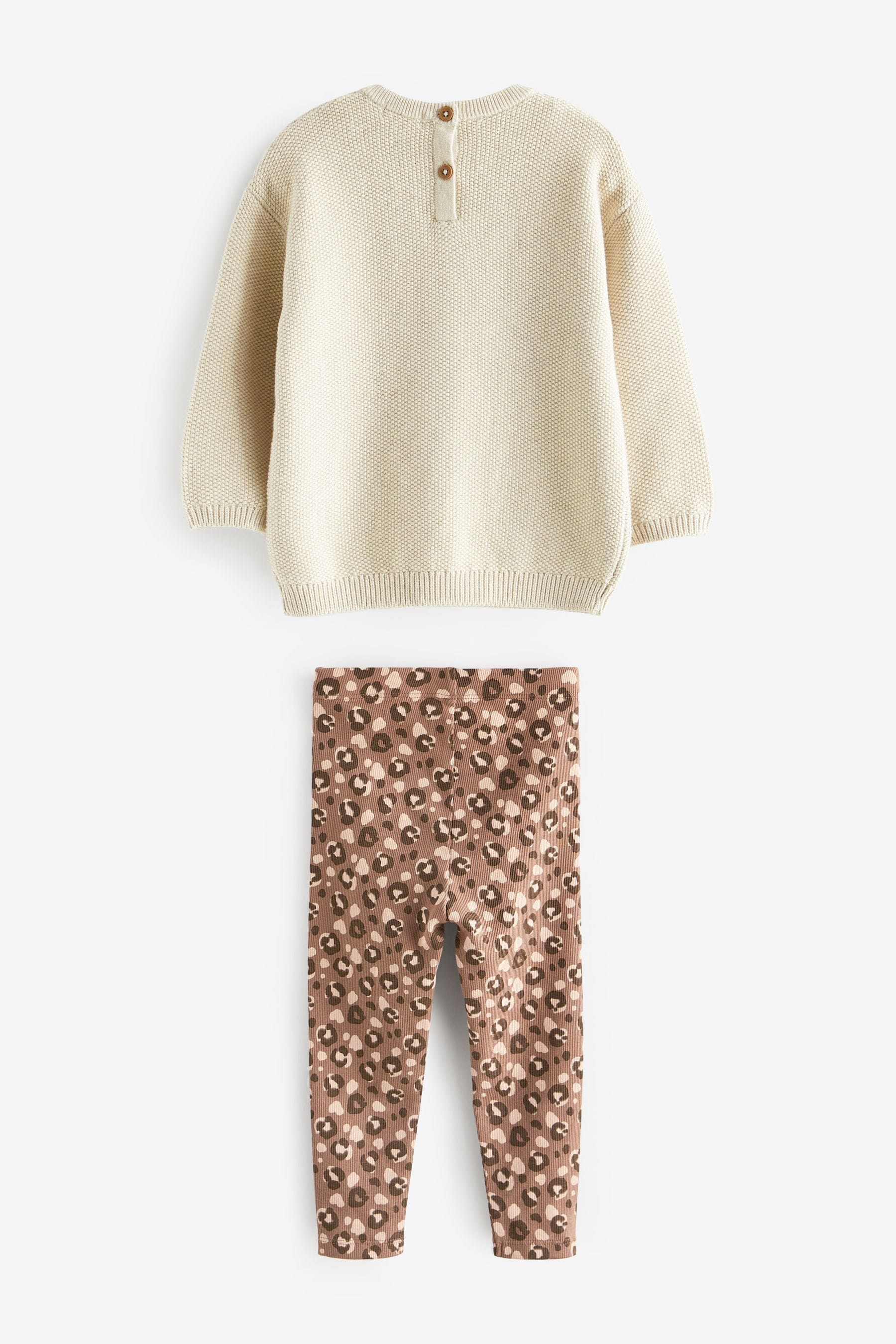 Animal Print Jumper And Leggings Set (3mths-7yrs)