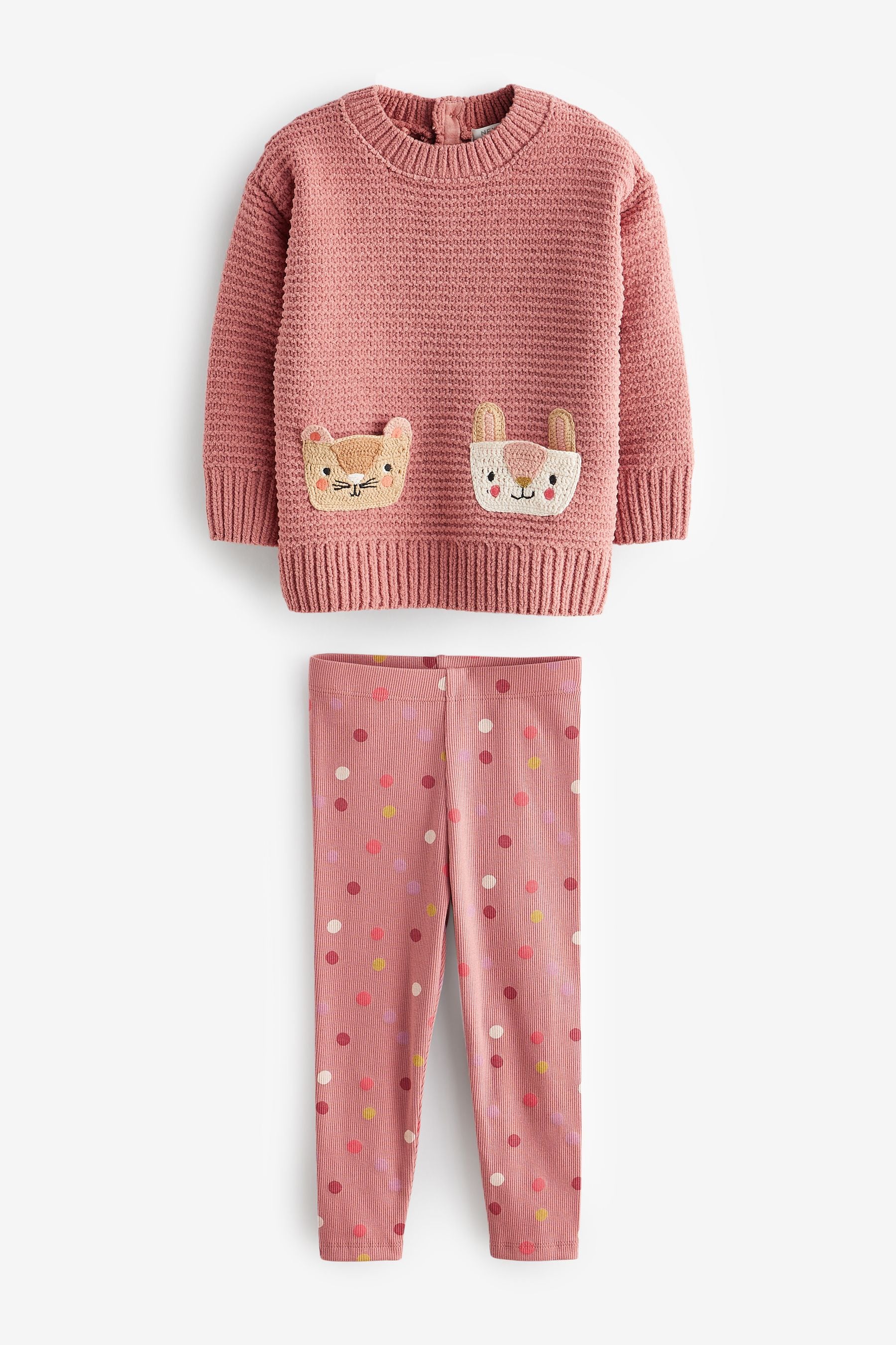 Pink Jumper And Leggings Set (3mths-7yrs)