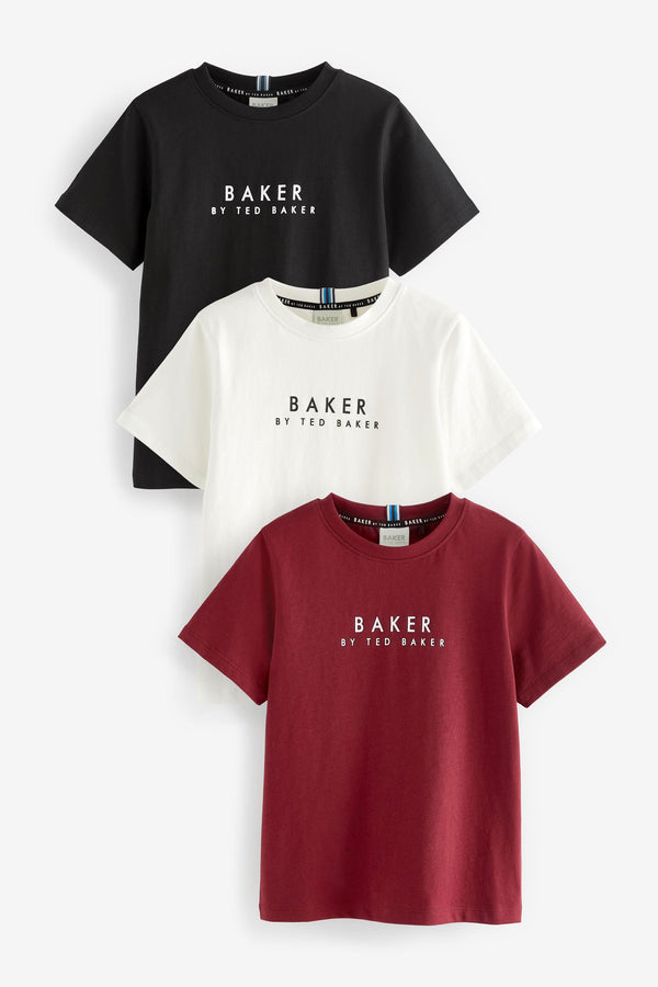 Baker by Ted Baker 100% Cotton T-Shirts 3 Pack