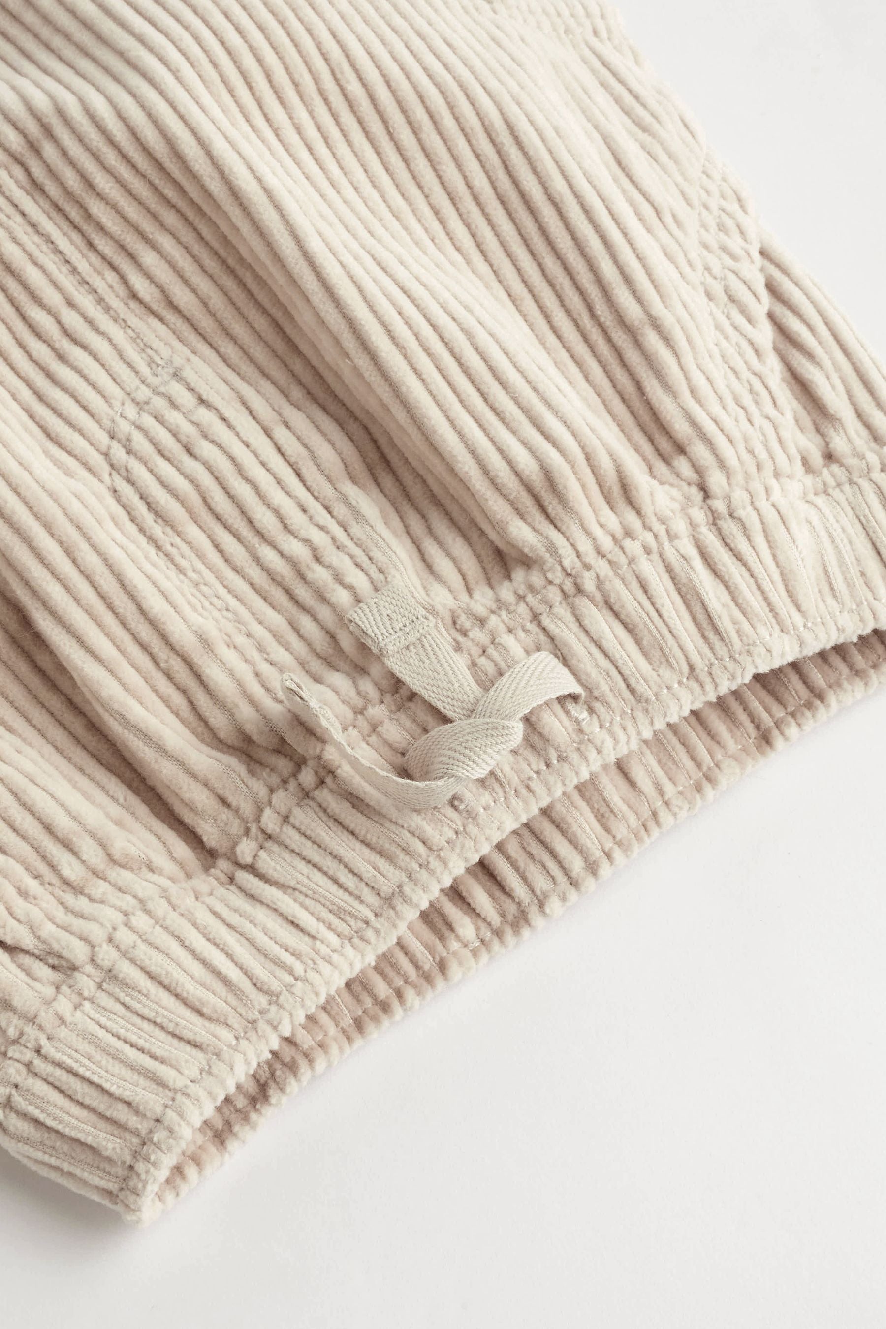 Neutral Corduroy Baby Cargo Joggers