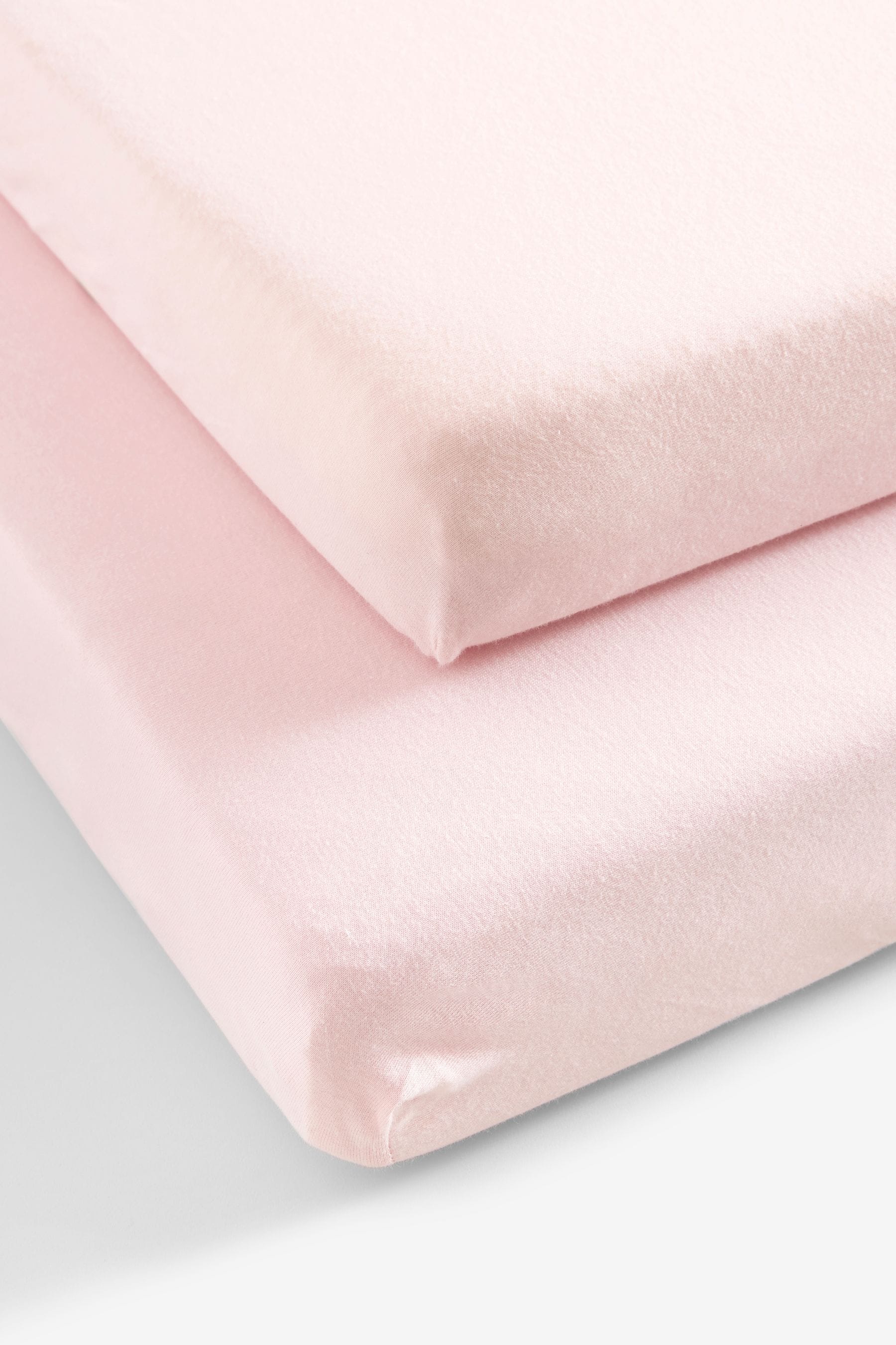 2 Pack Pink 100% Cotton Jersey Baby Fitted Sheets