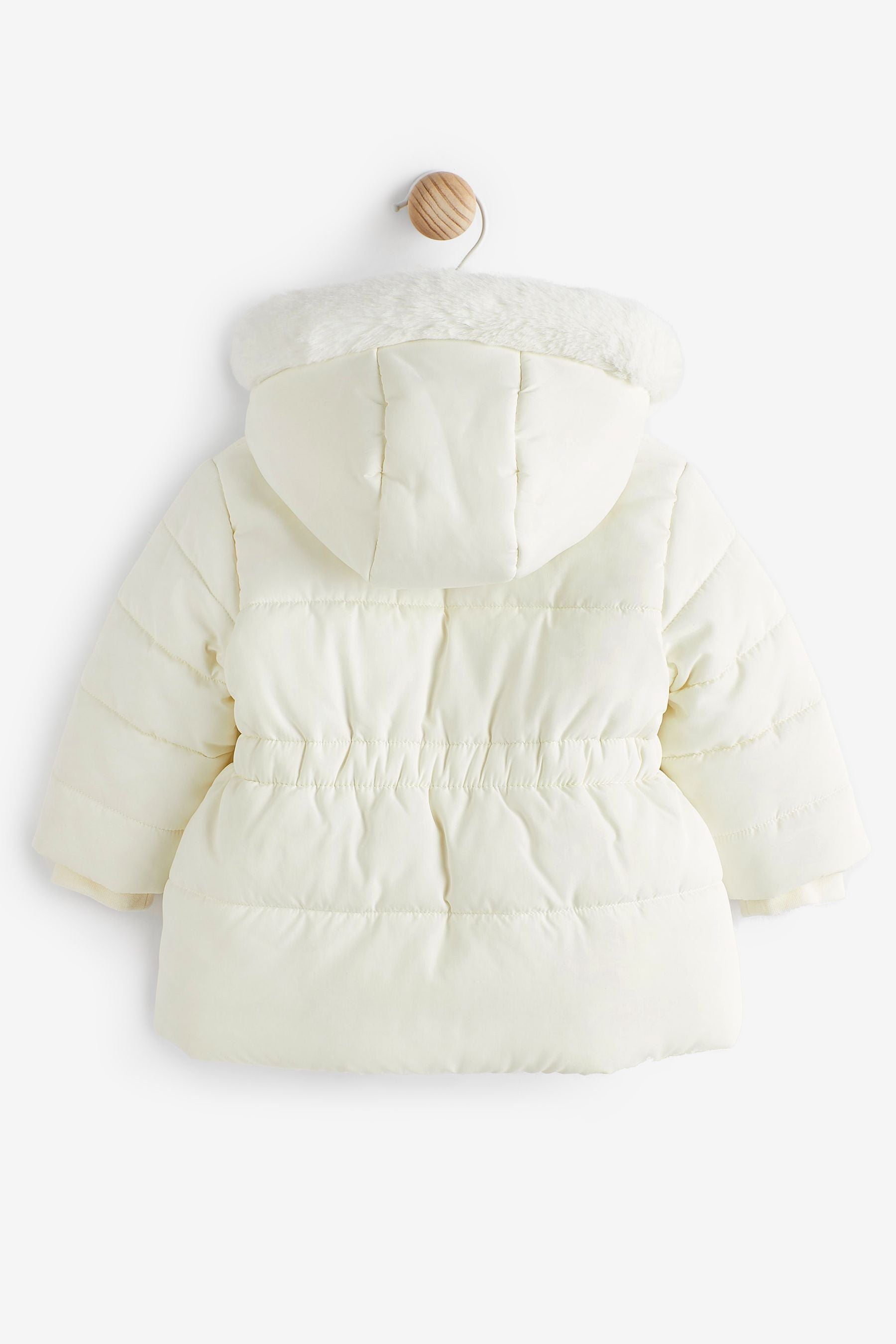 White Hooded Padded Baby Jacket (0mths-2yrs)