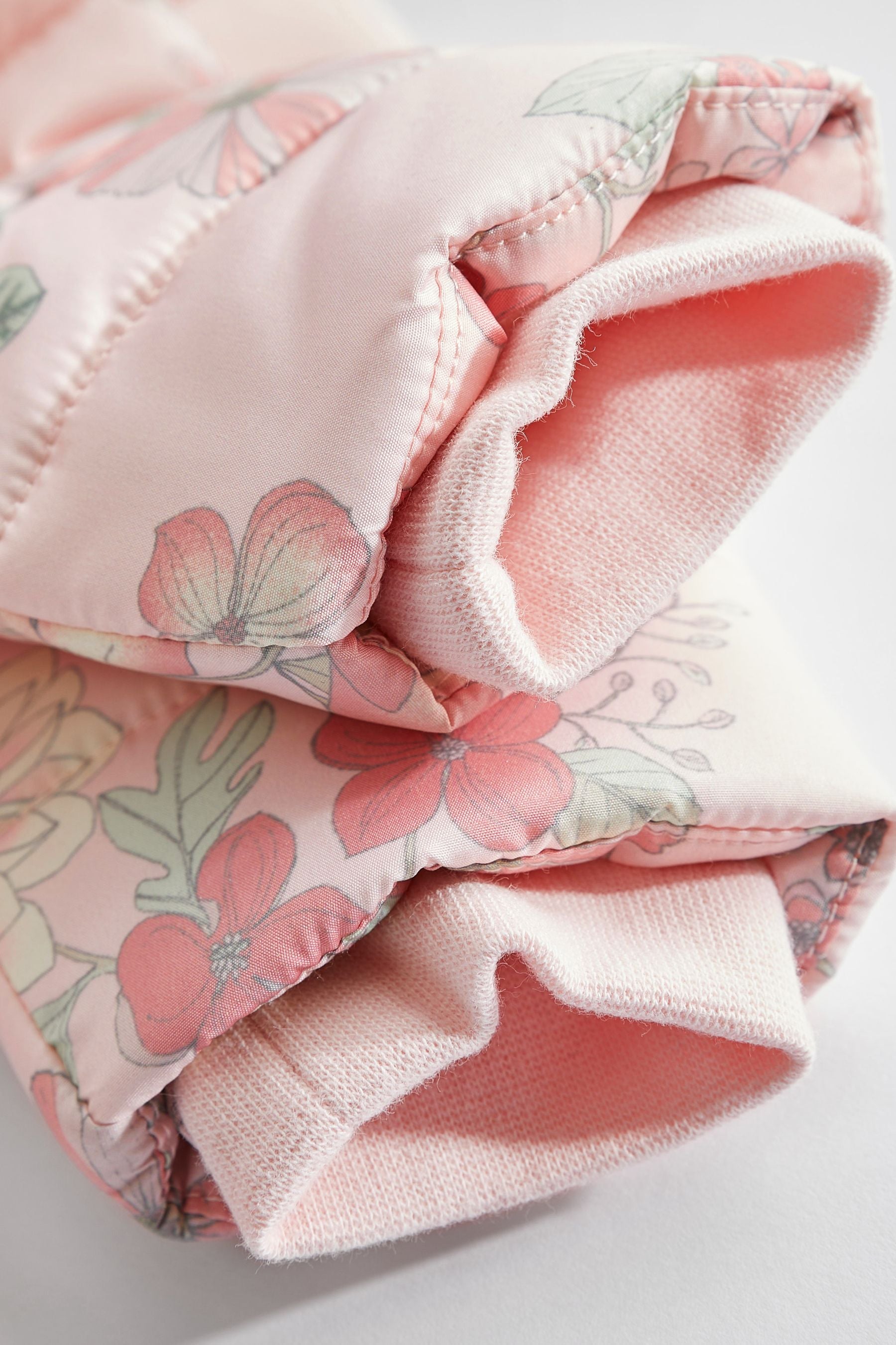 Pink Floral Hooded Padded Baby Jacket (0mths-2yrs)