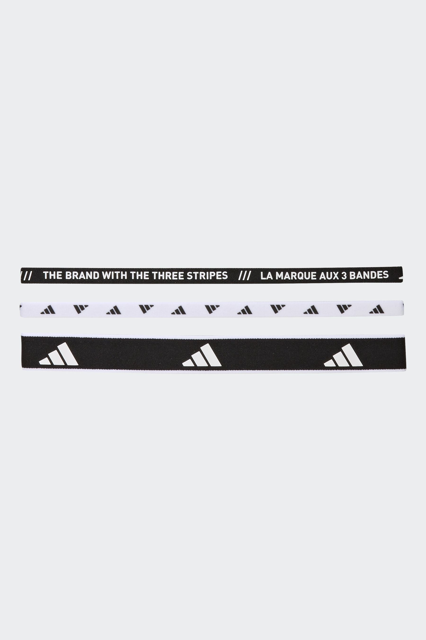 adidas Black Multiple Width Training Headbands 3 Pack