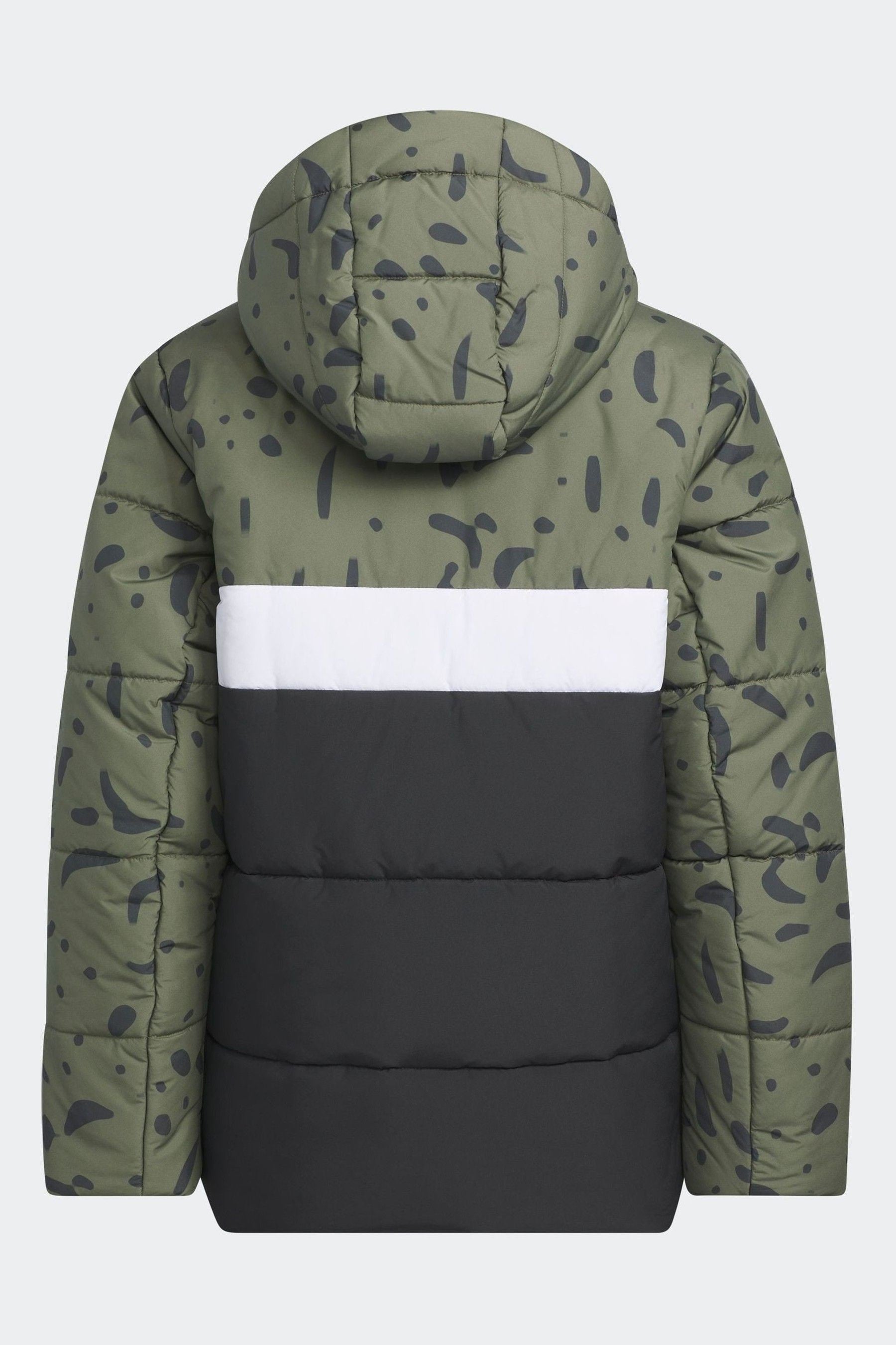 adidas Green Junior Colorblocked Padded Jacket