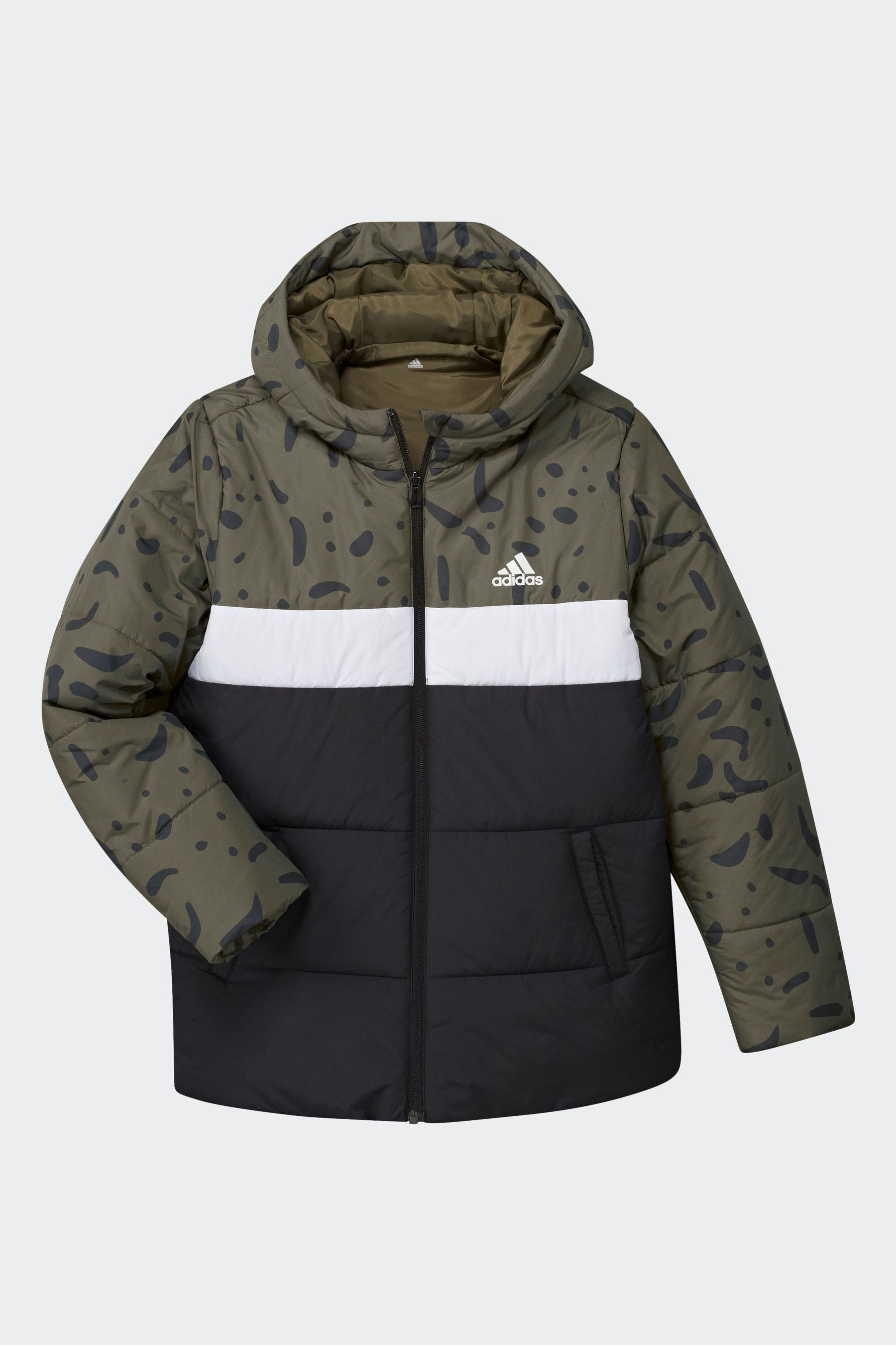 adidas Green Junior Colorblocked Padded Jacket