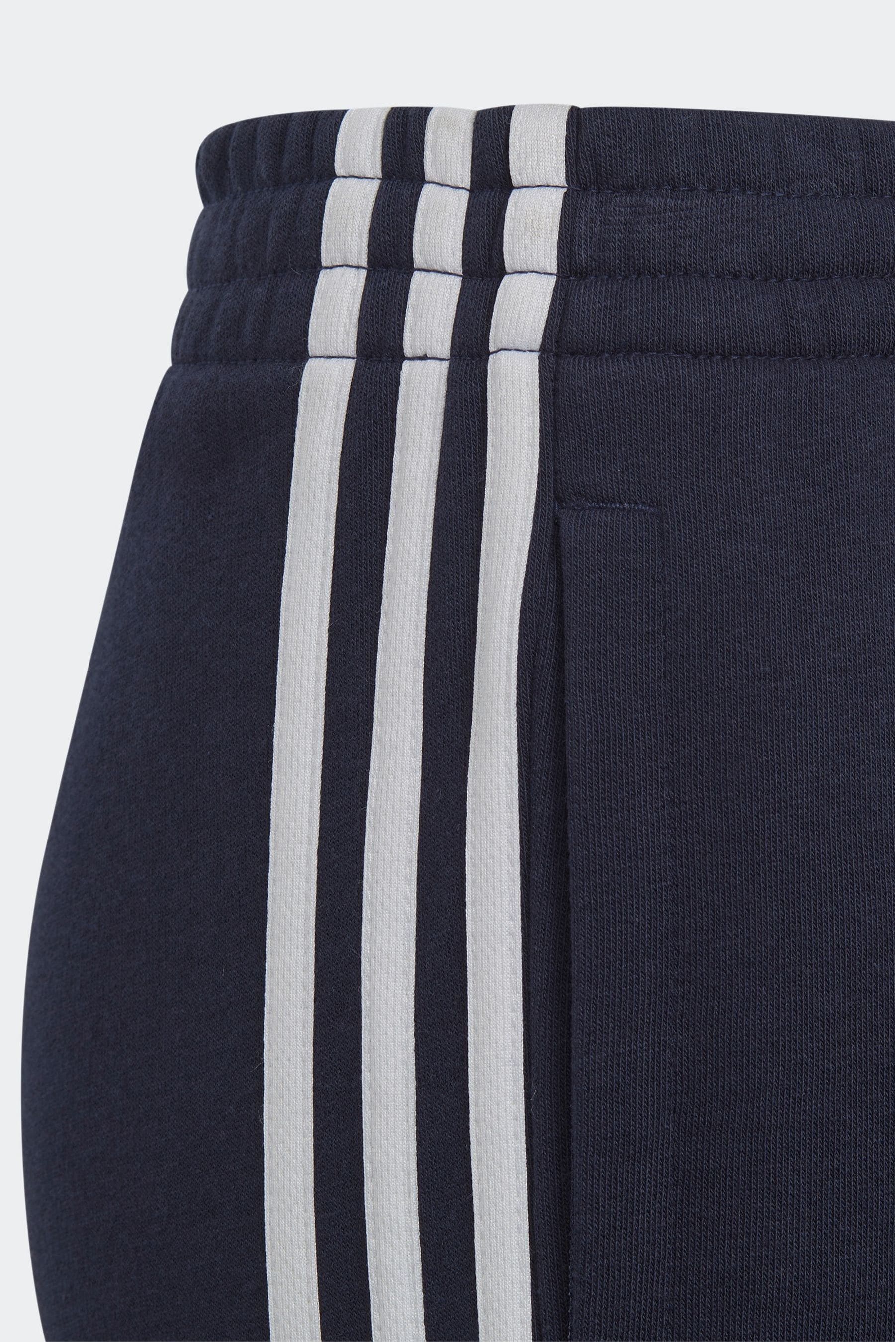 adidas Blue 100% Cotton Sportswear Essentials 3-Stripes Fleece Joggers