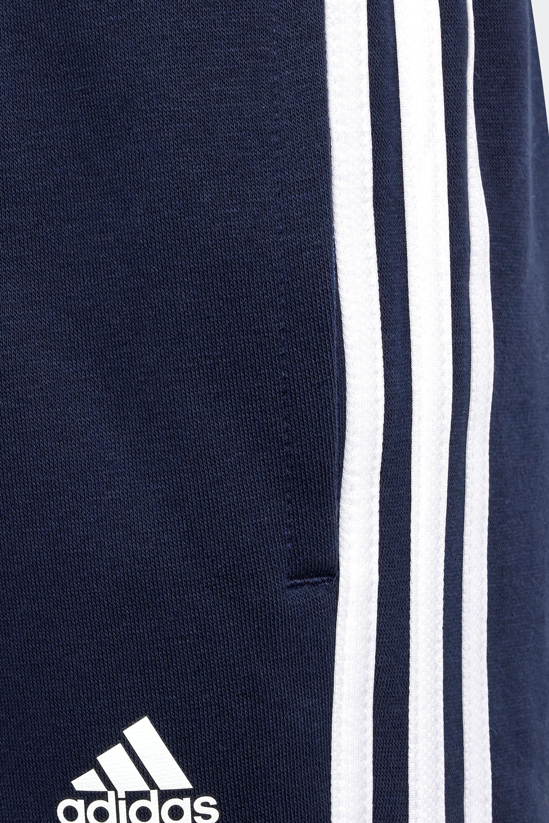 adidas Dark Blue Kids Sportswear Tiberio 3-Stripes Colourblock Fleece Tracksuit