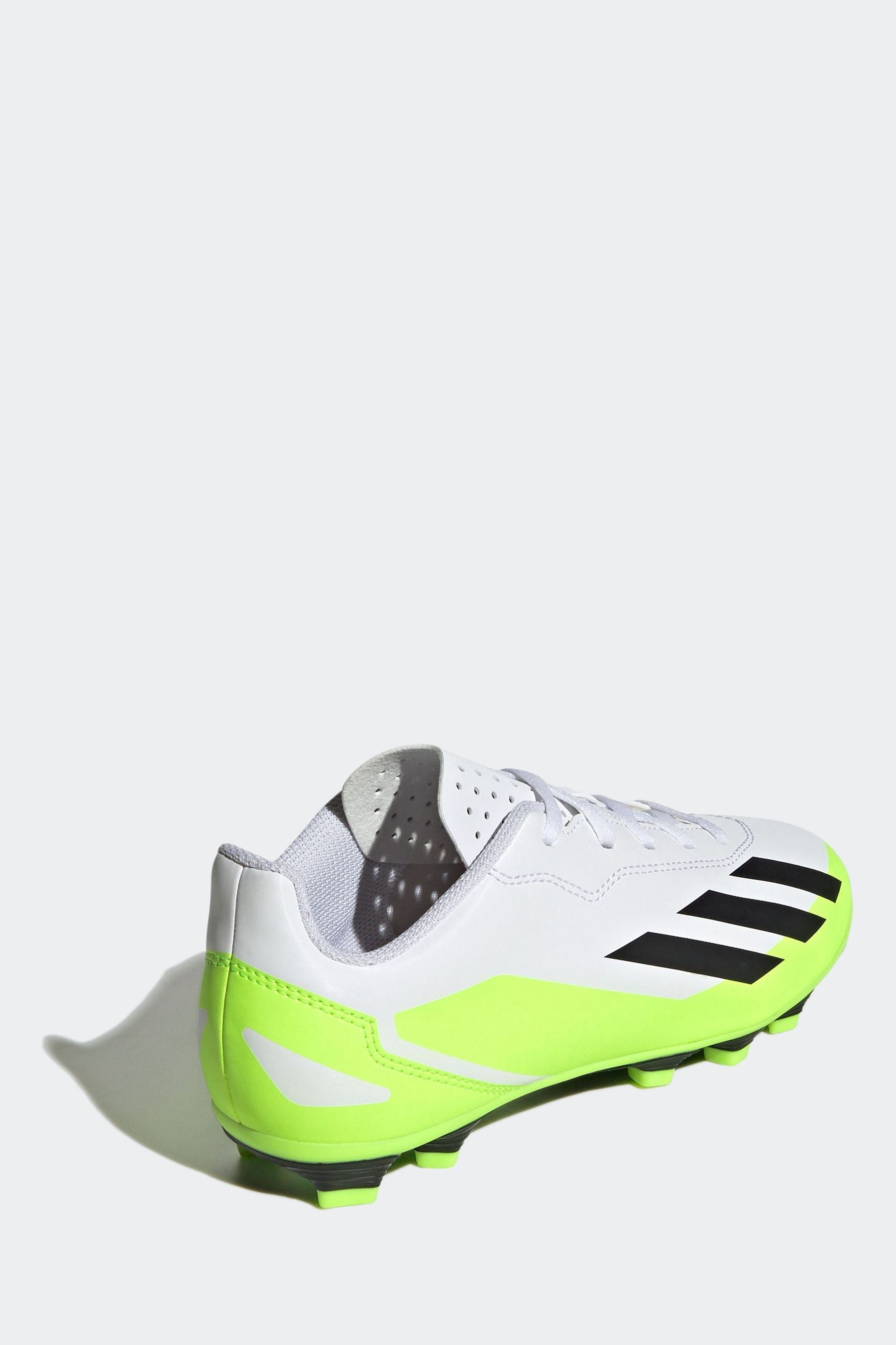 adidas White/Black X Crazyfast.4 Flexible Ground Football Boots