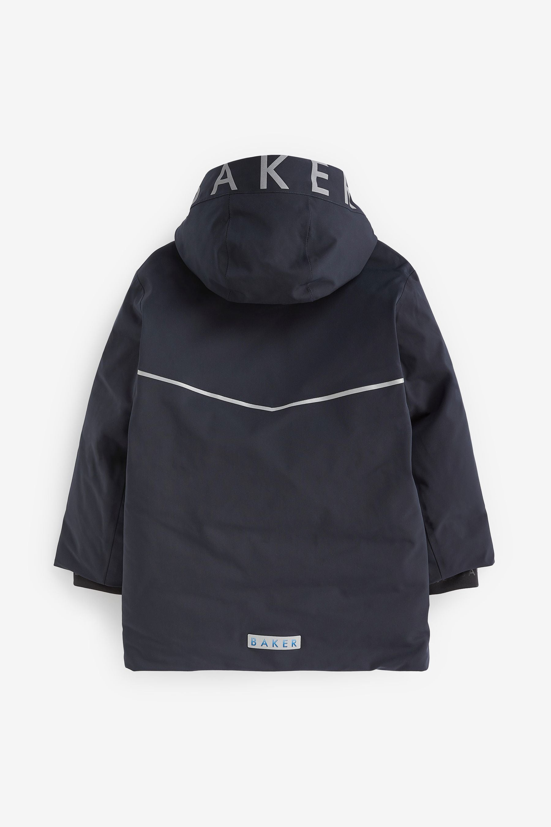 Baker by Ted Baker Navy Waterproof Parka Coat