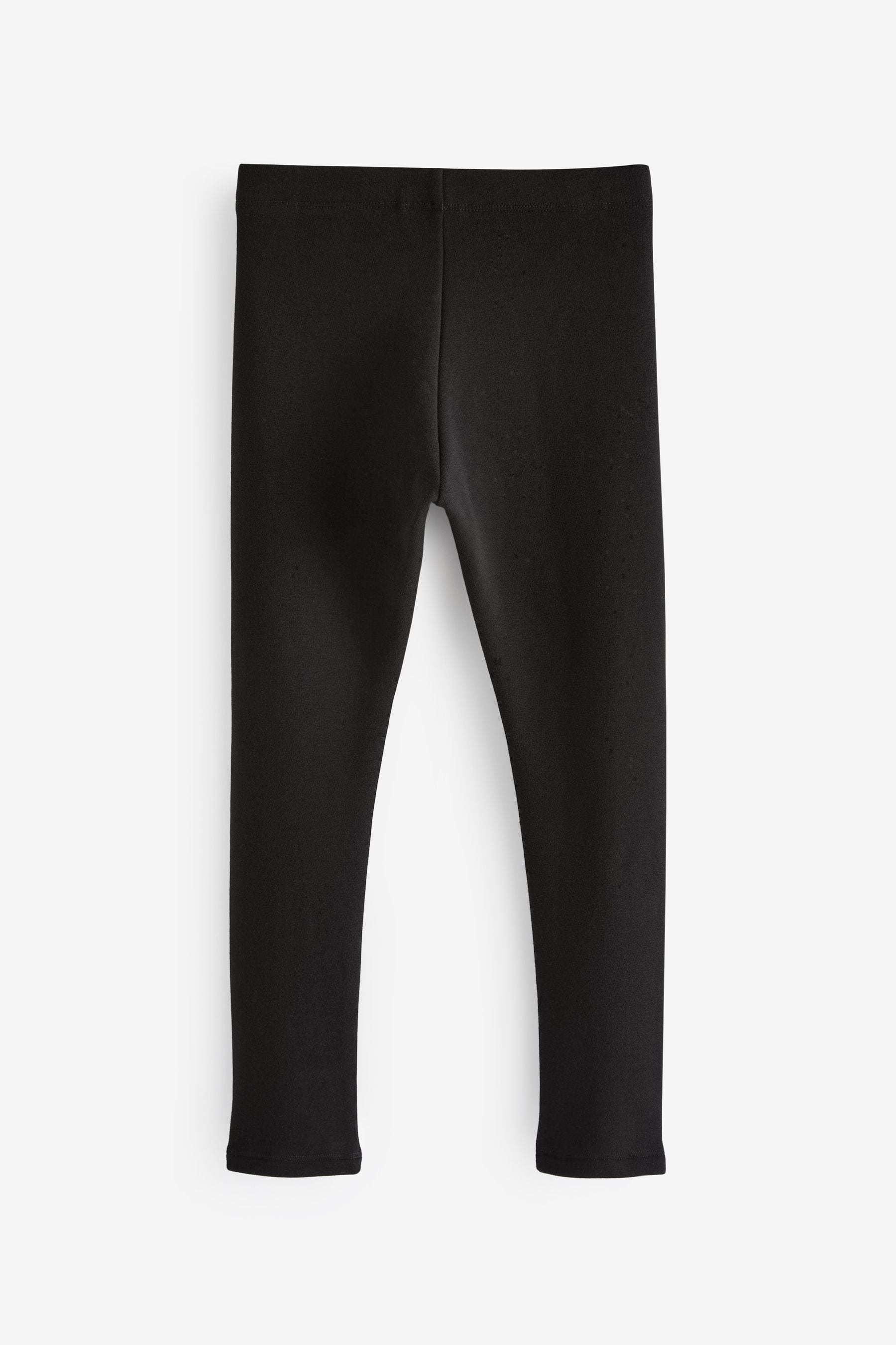 Black Long Length Cosy Fleece Lined Leggings (3-16yrs)