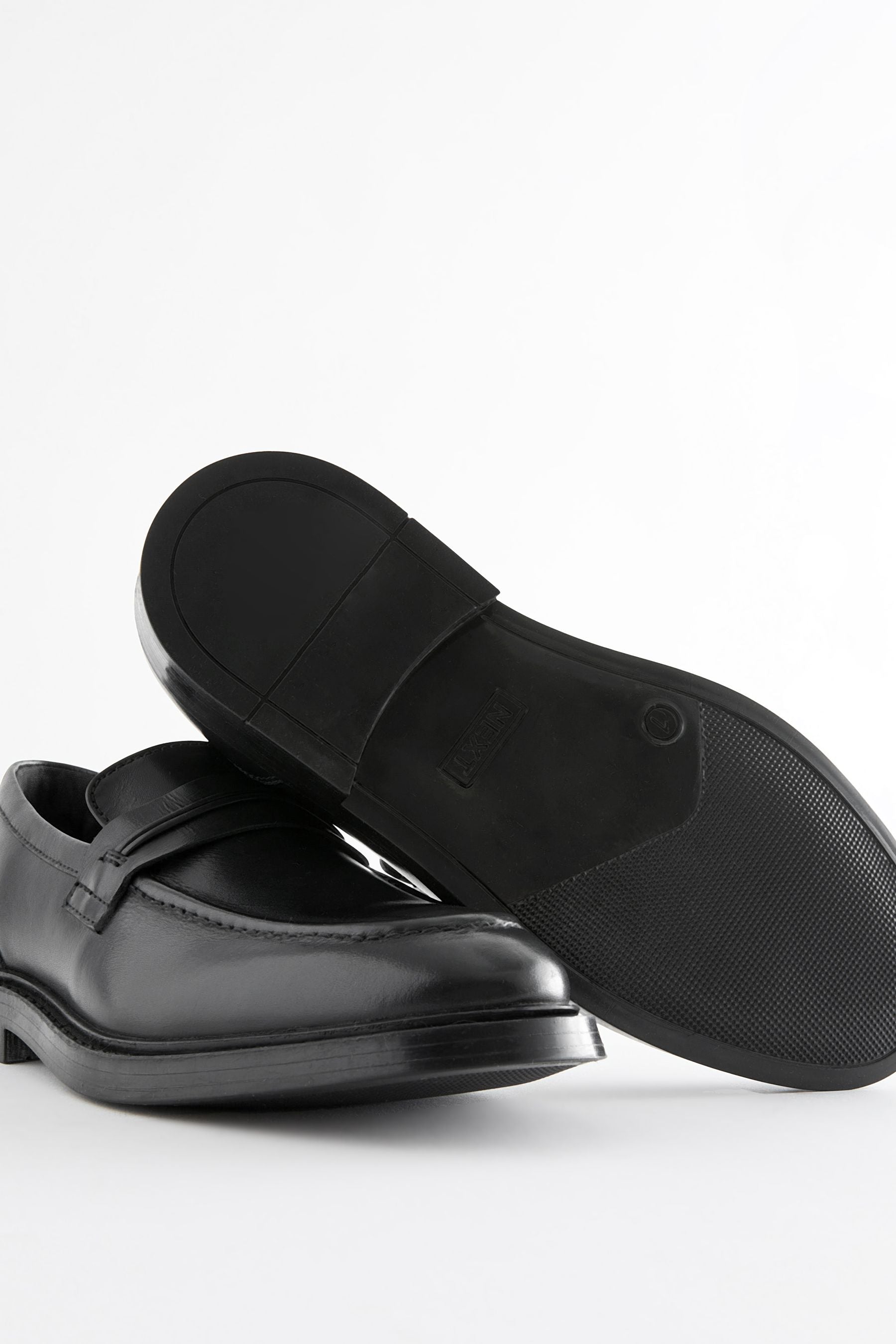 Black Leather Loafer School Shoes