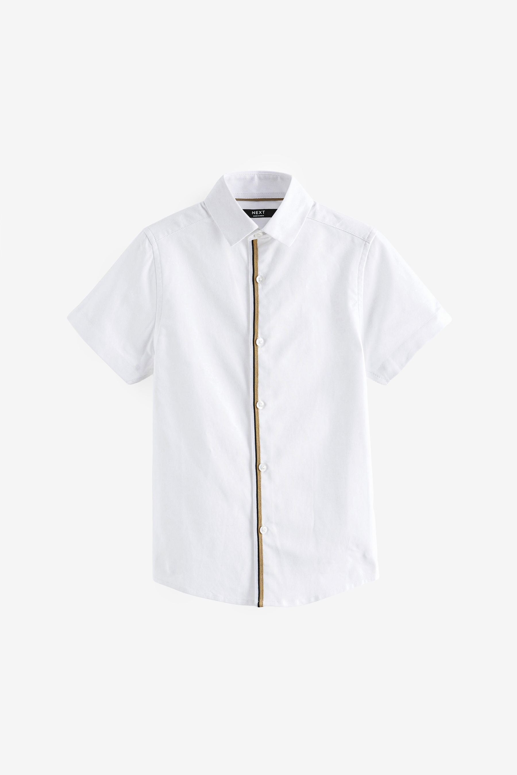 White Tipped Collar Shirt (3-16yrs)