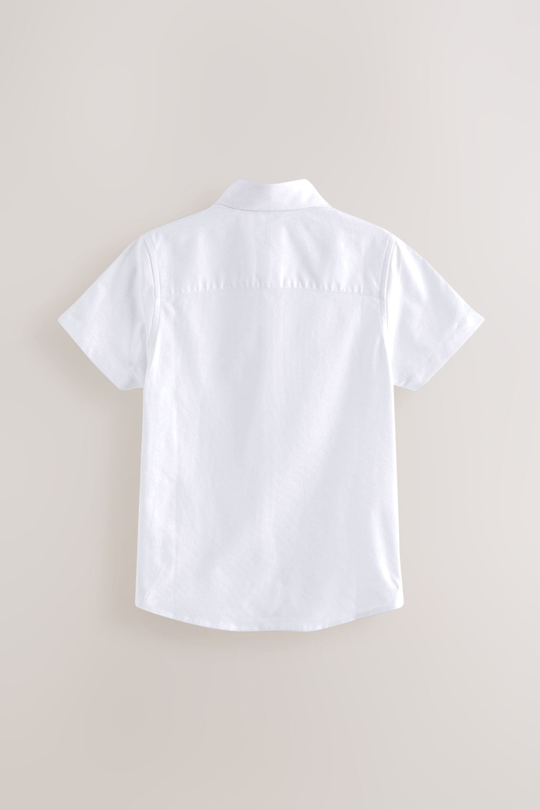 White 100% Cotton Tipped Collar Shirt (3-16yrs)