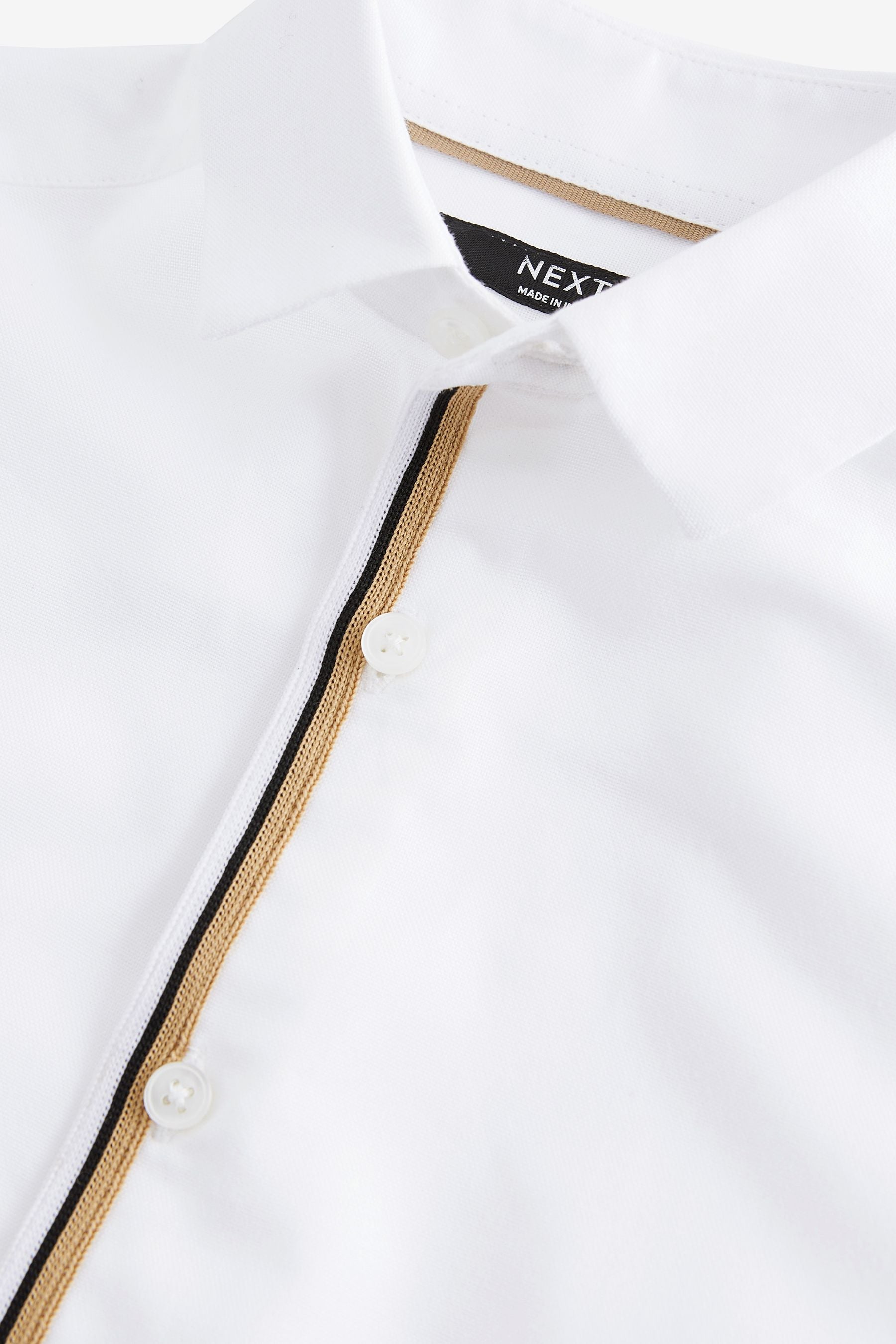 White Tipped Collar Shirt (3-16yrs)