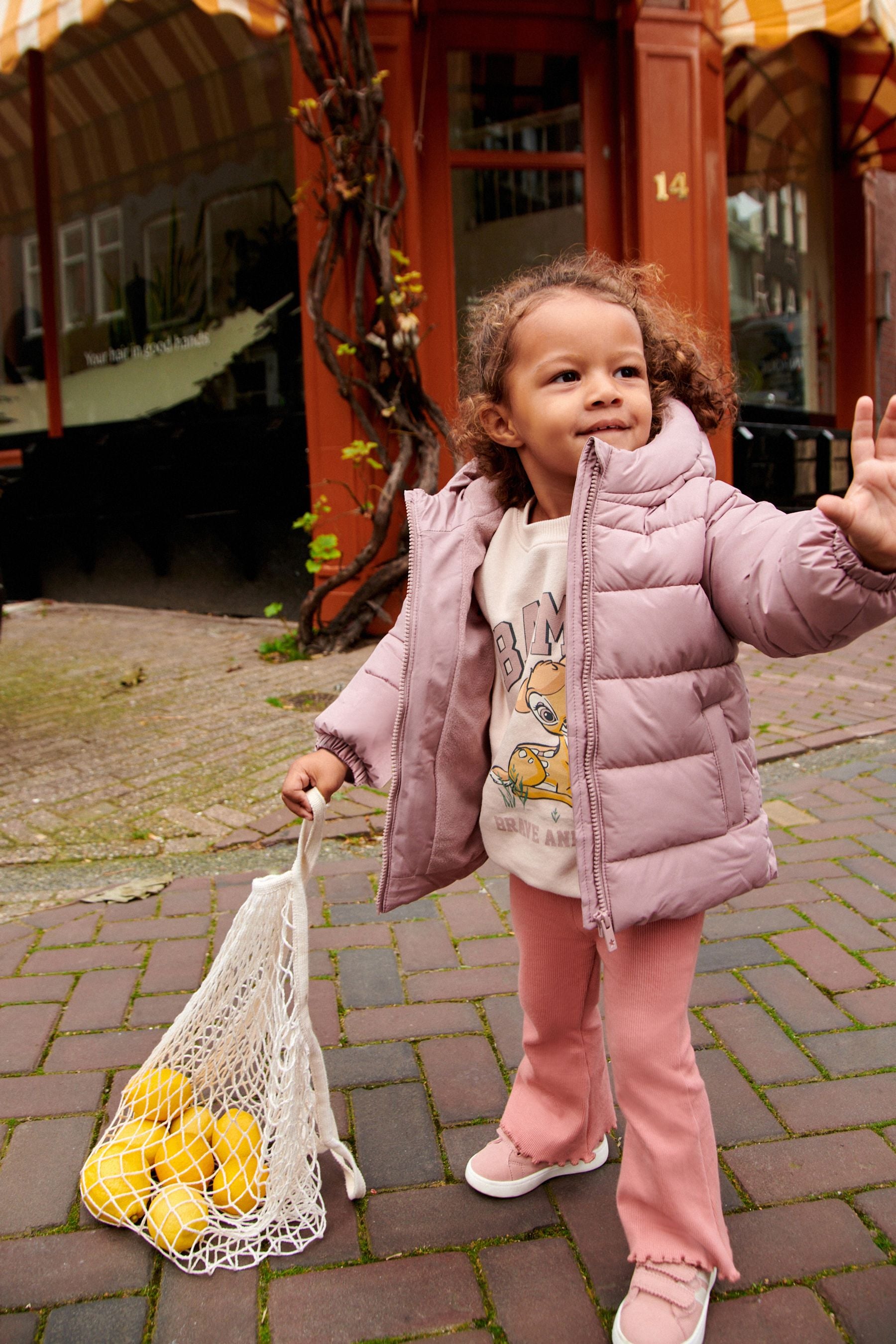 Pink Shower Resistant Fleece Lined Hooded Padded Coat (3mths-7yrs)