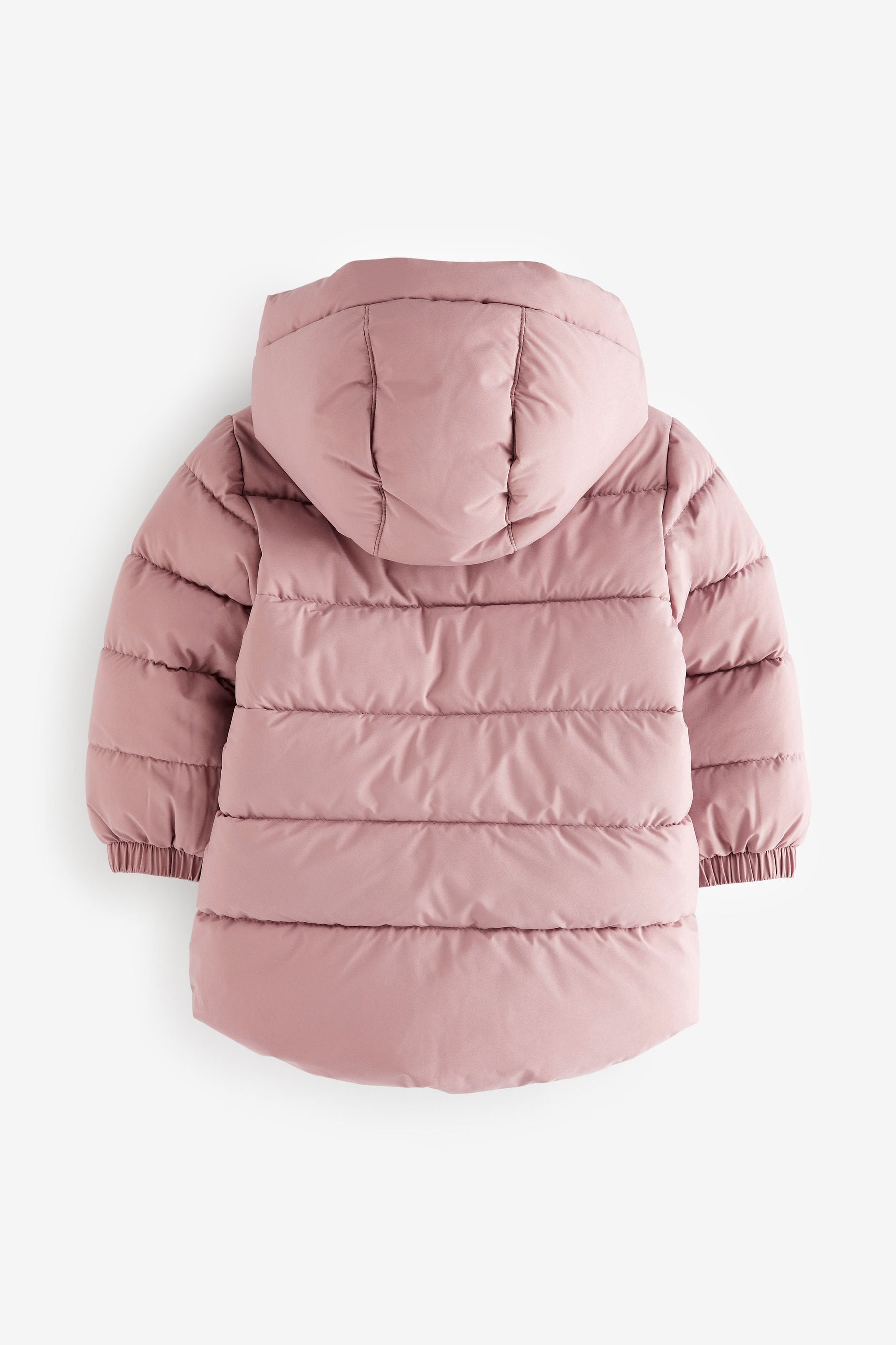 Pink Shower Resistant Fleece Lined Hooded Padded Coat (3mths-7yrs)