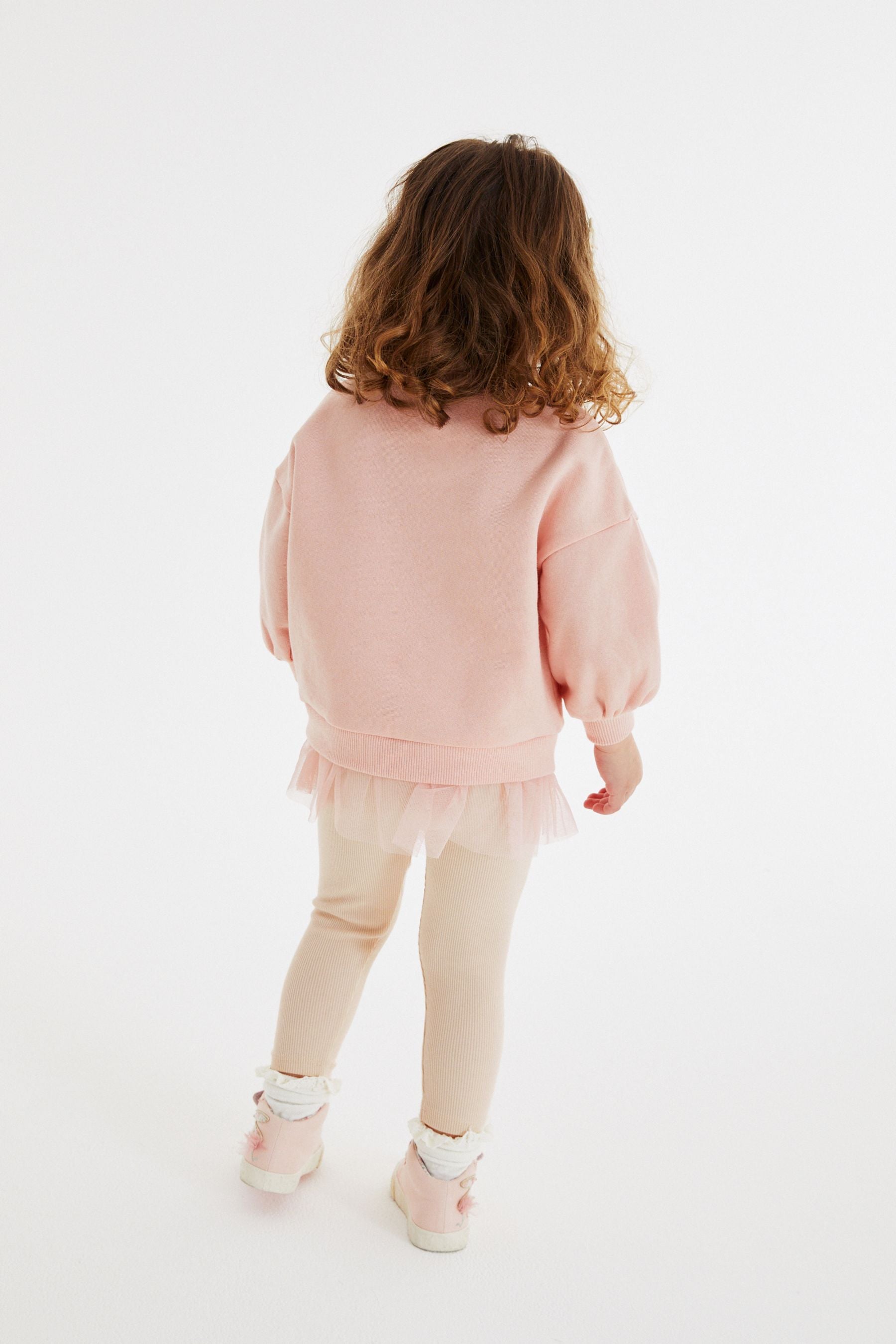 Pink Mice Mesh Hem Sweat and Leggings Set (3mths-7yrs)