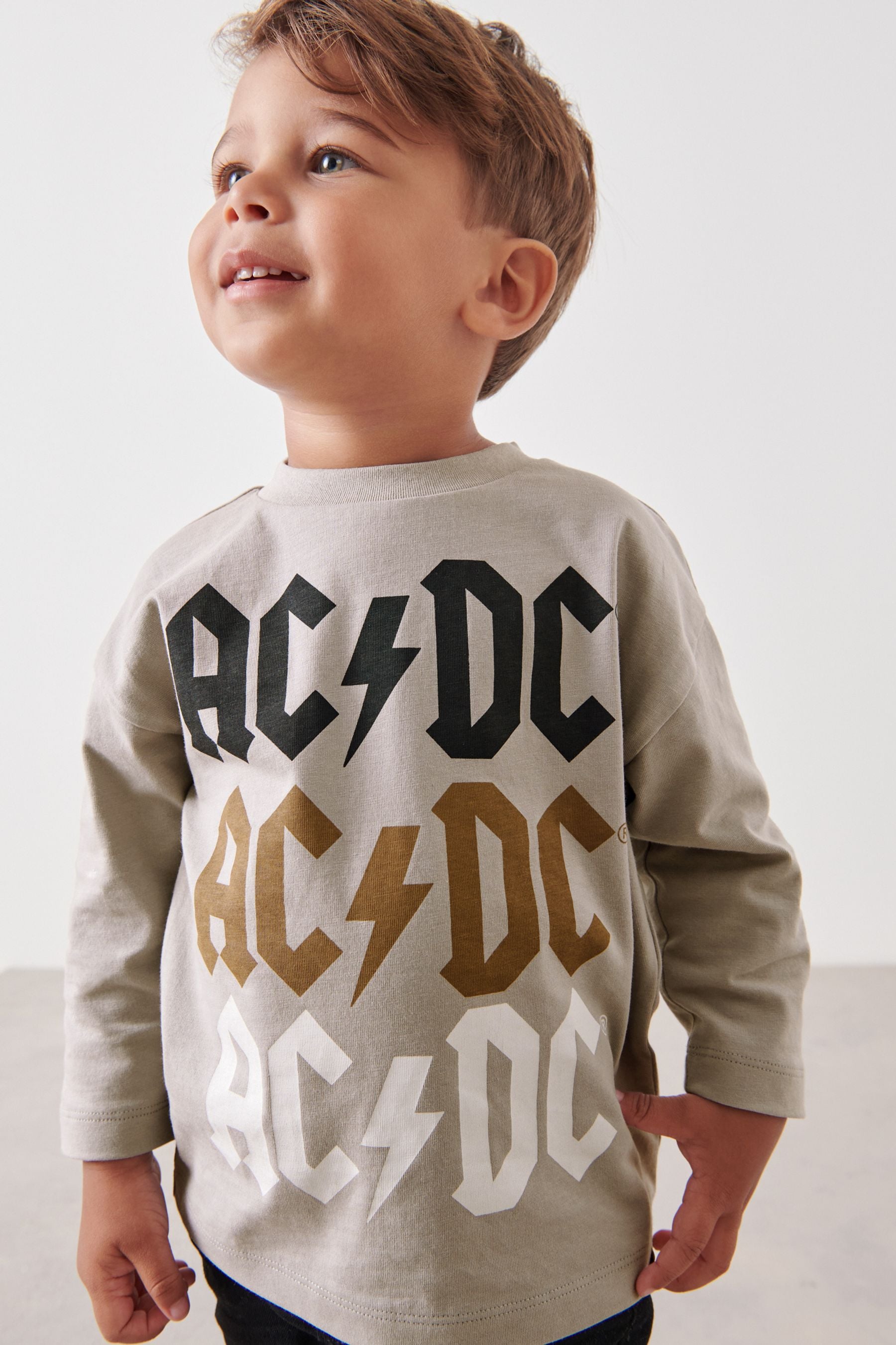 Grey ACDC Long Sleeve T-Shirt (3mths-8yrs)