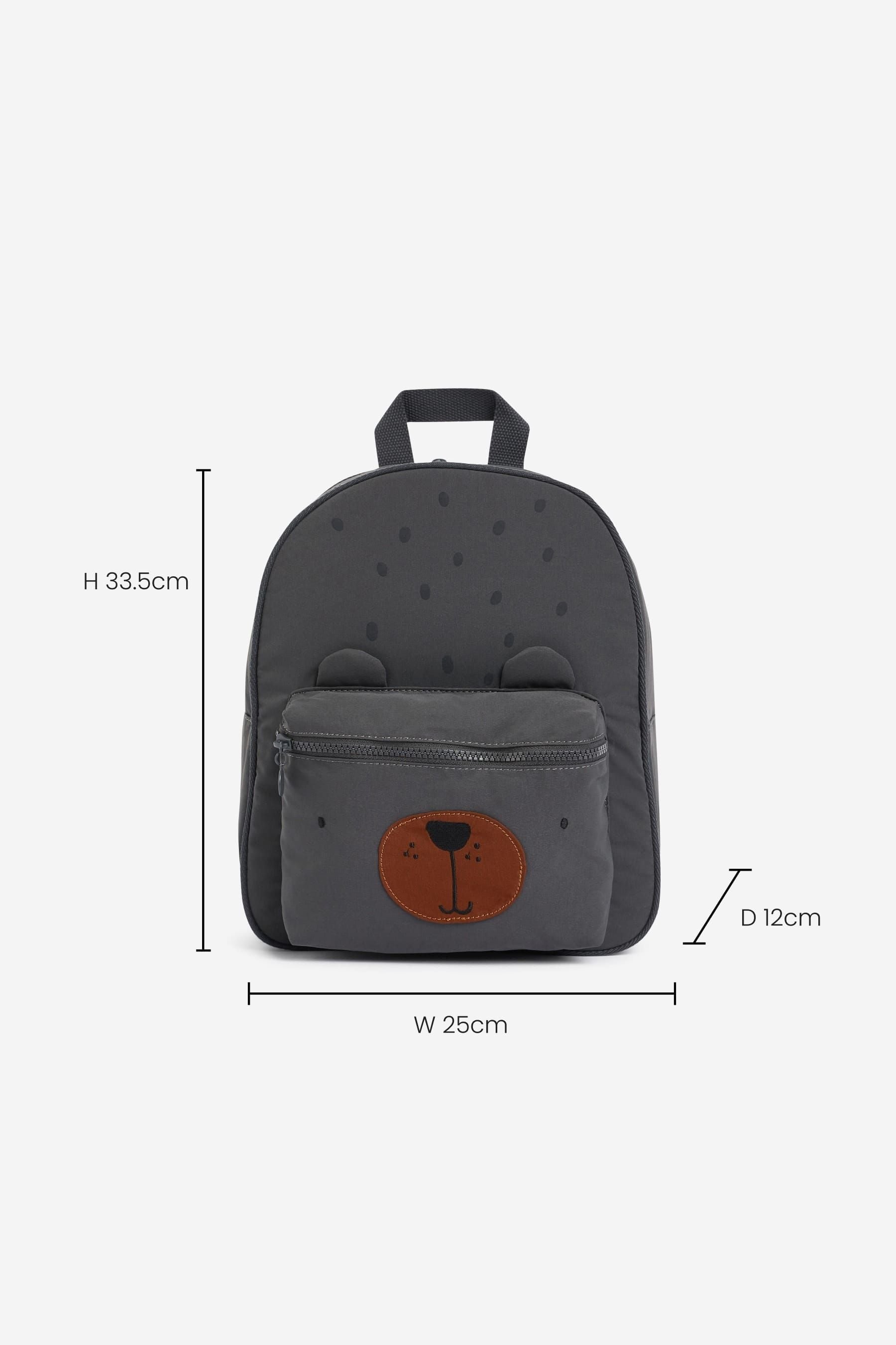 Charcoal Grey Bear Backpack