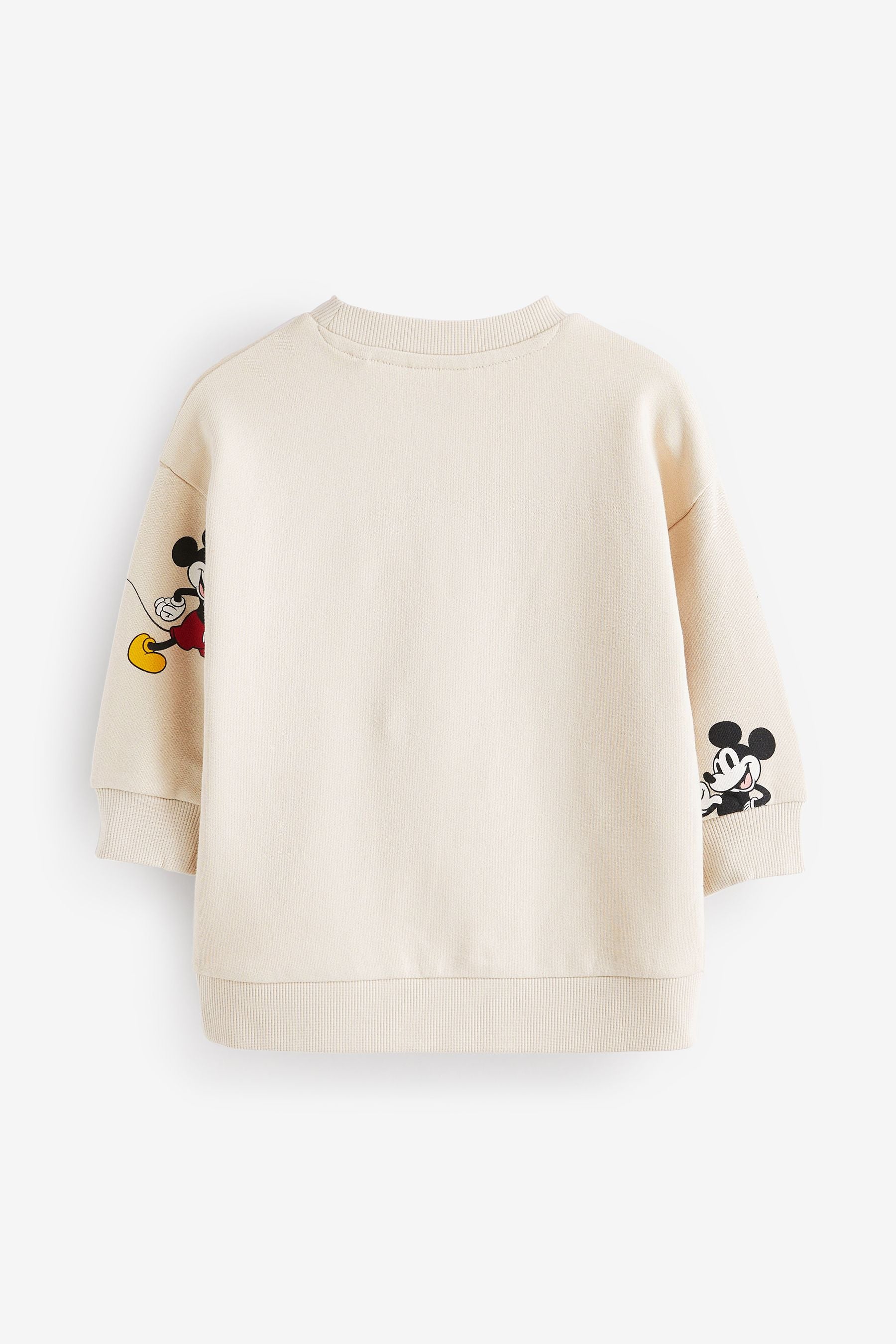 Neutral Cream All Over Print Disney Mickey Sweatshirt (3mths-8yrs)