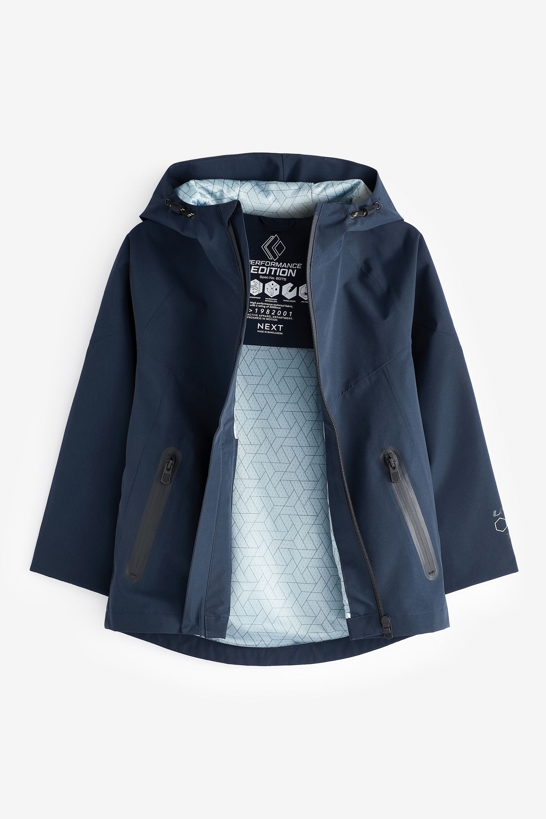 Navy Waterproof Lined Anorak Jacket (3-16yrs)