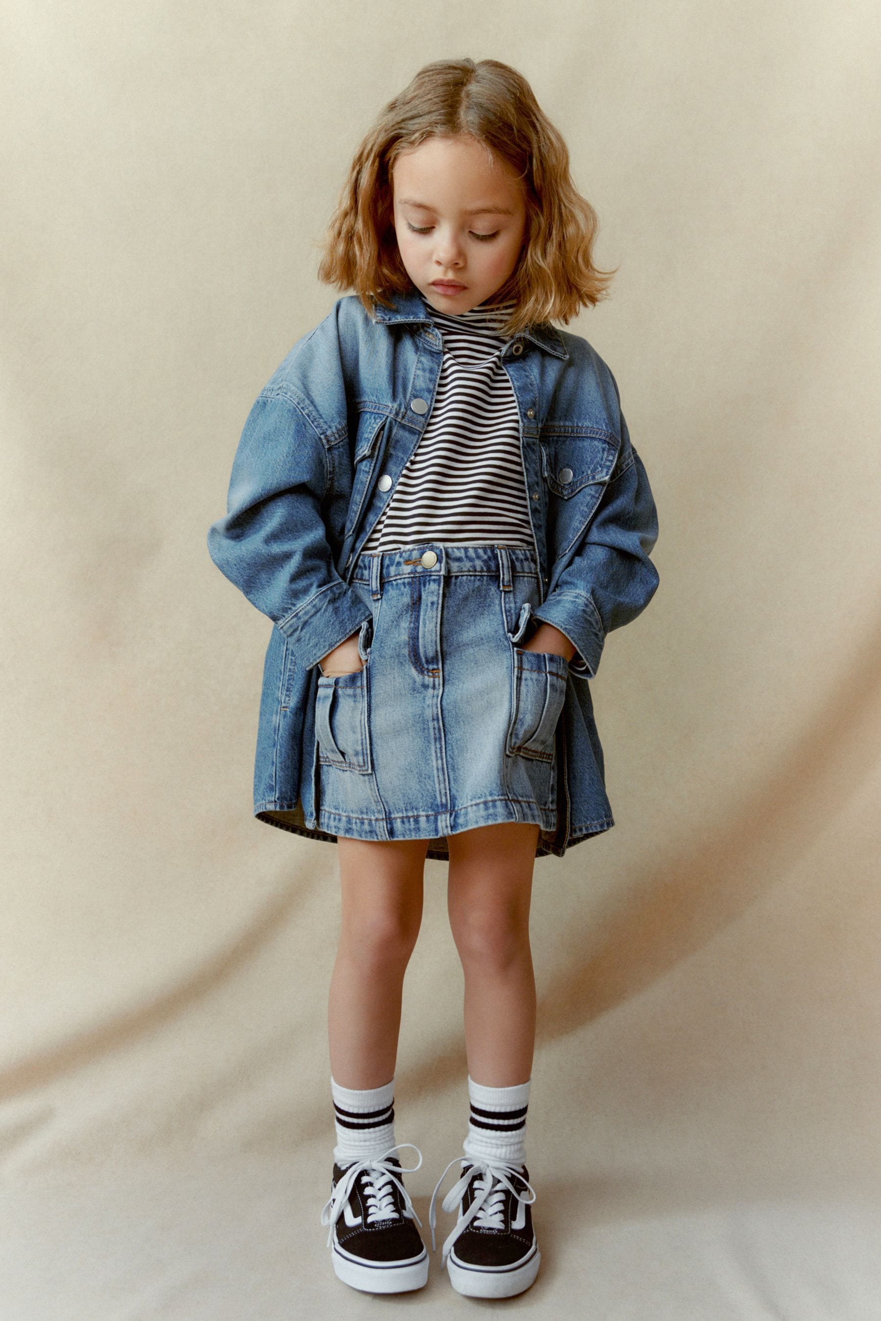 Denim Blue Cargo Skirt (3-16yrs)