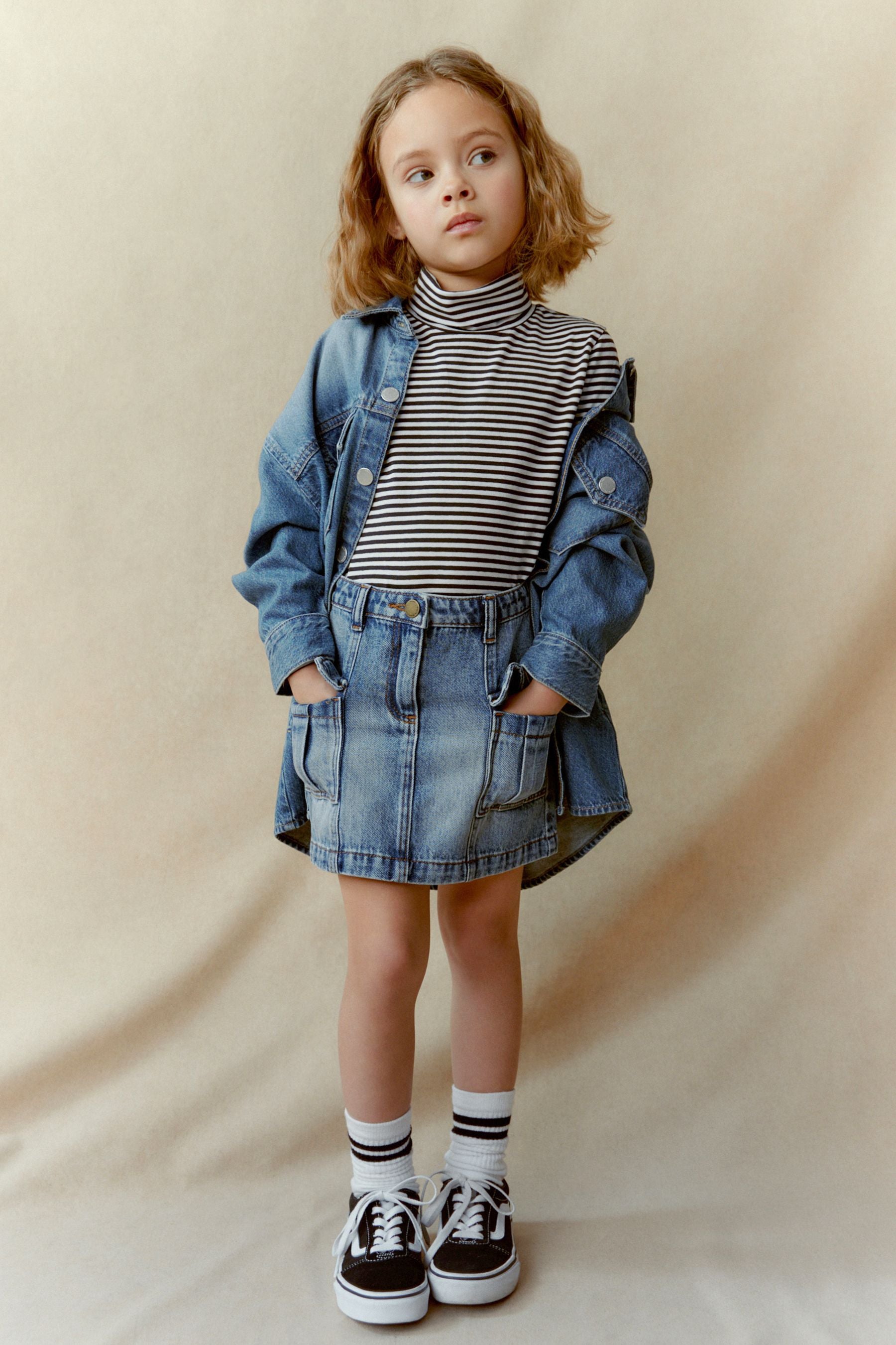 Denim Blue Cargo Skirt (3-16yrs)