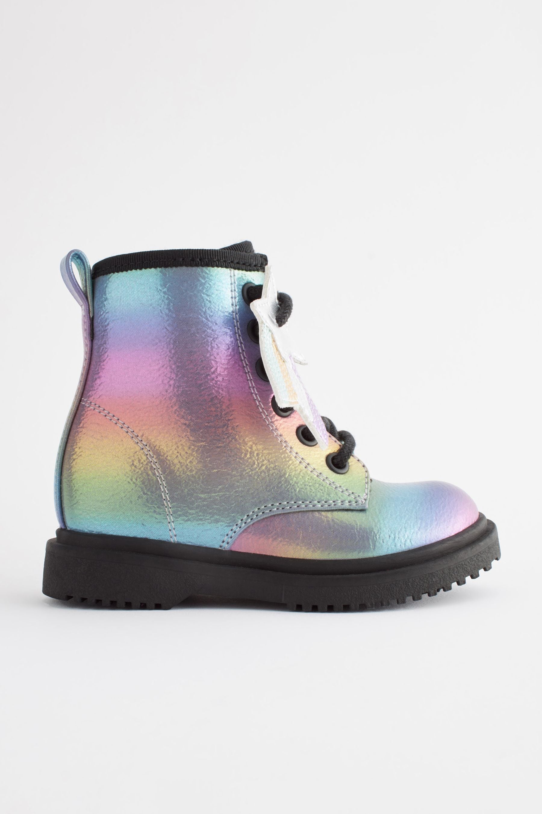 Rainbow Standard Fit (F) Warm Lined Lace-Up Boots