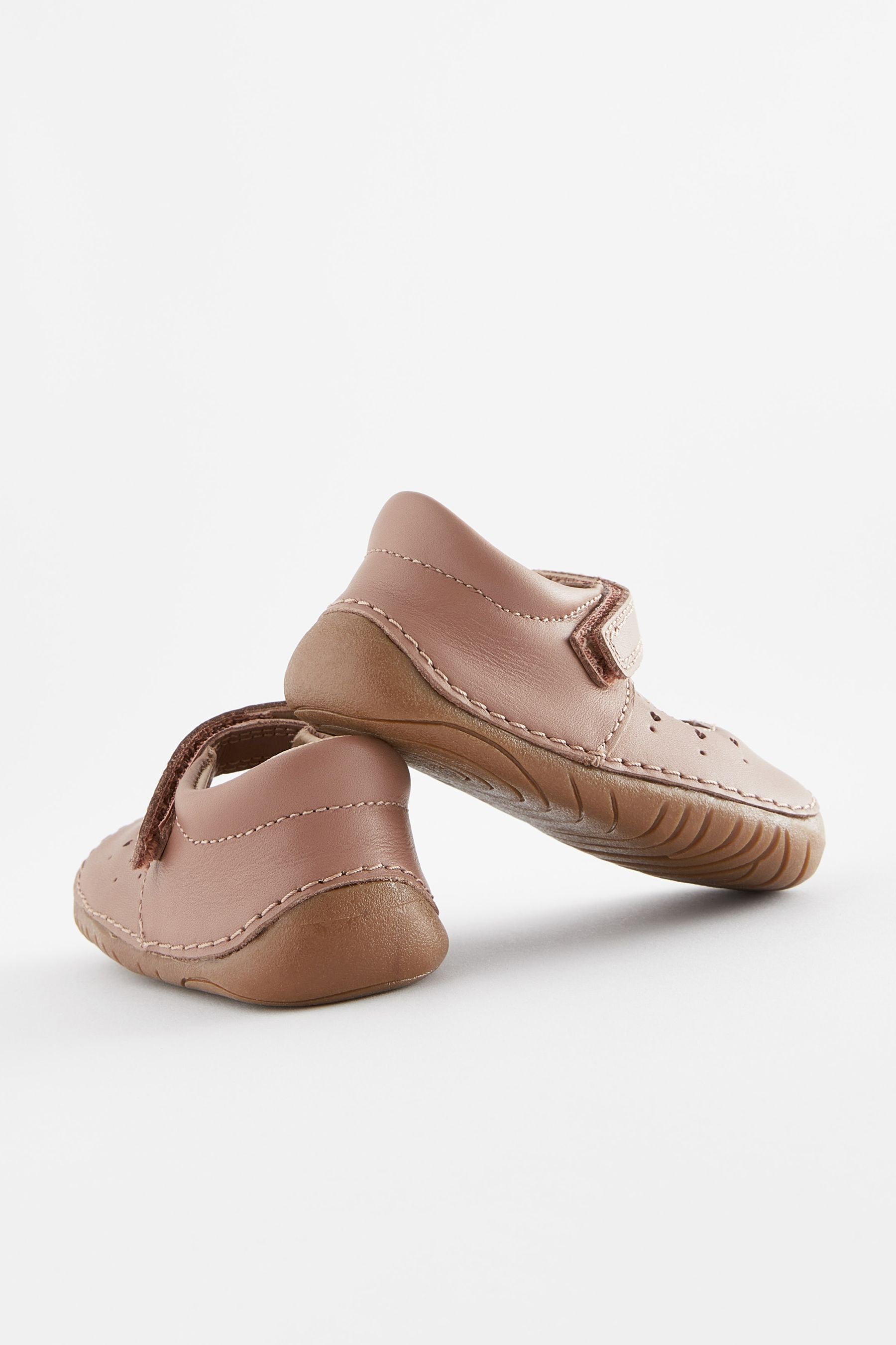 Tan Brown Leather Standard Fit (F) Crawler Mary Jane Shoes