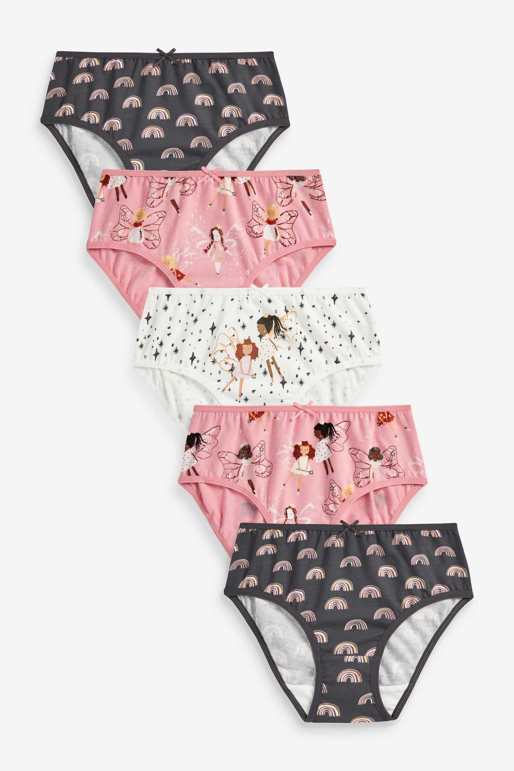 Pink Fairy Briefs 5 Pack (1.5-16yrs)