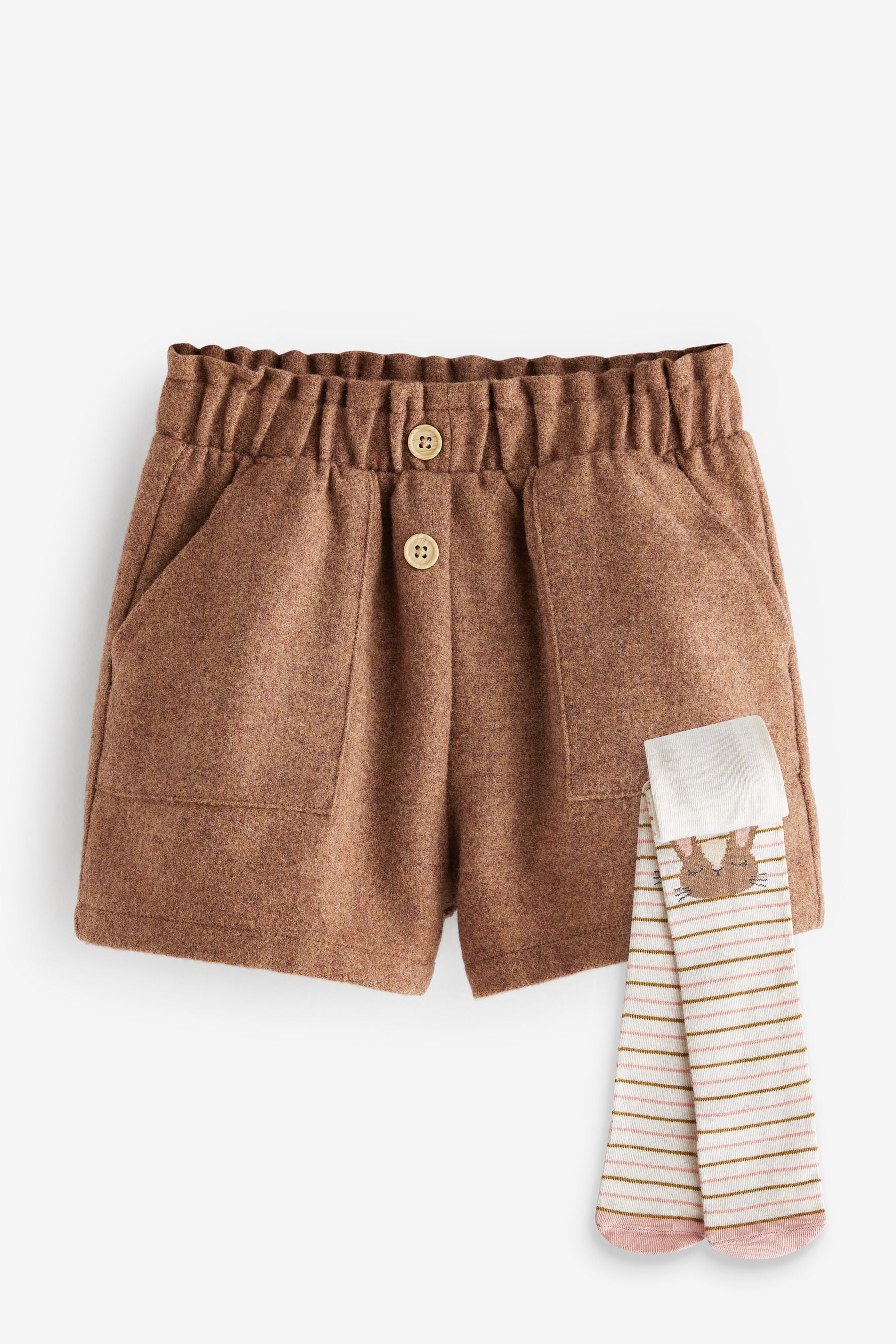 Rust Pull-on Shorts & Tights Set (3mths-7yrs)