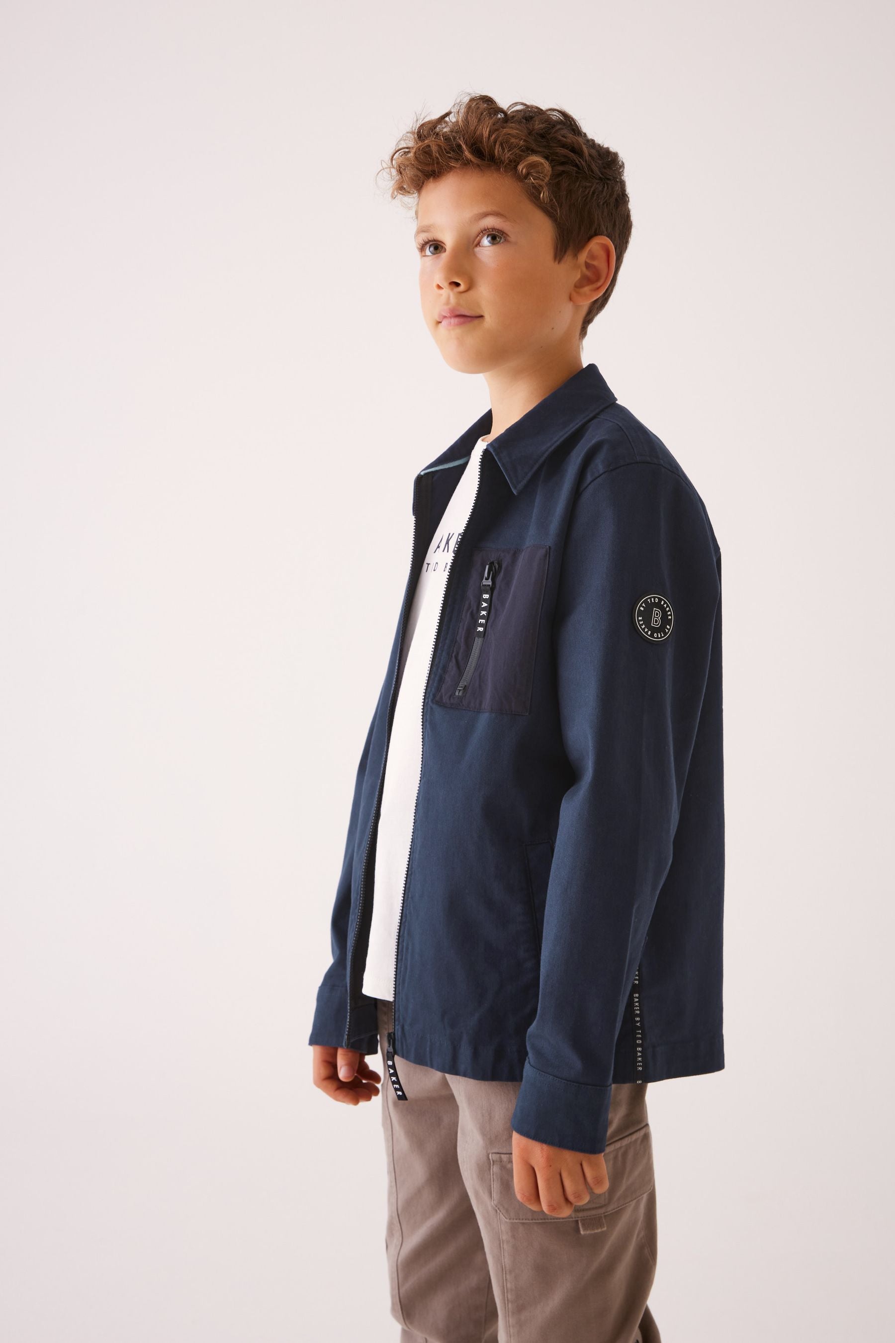 Baker by Ted Baker Navy Shacket