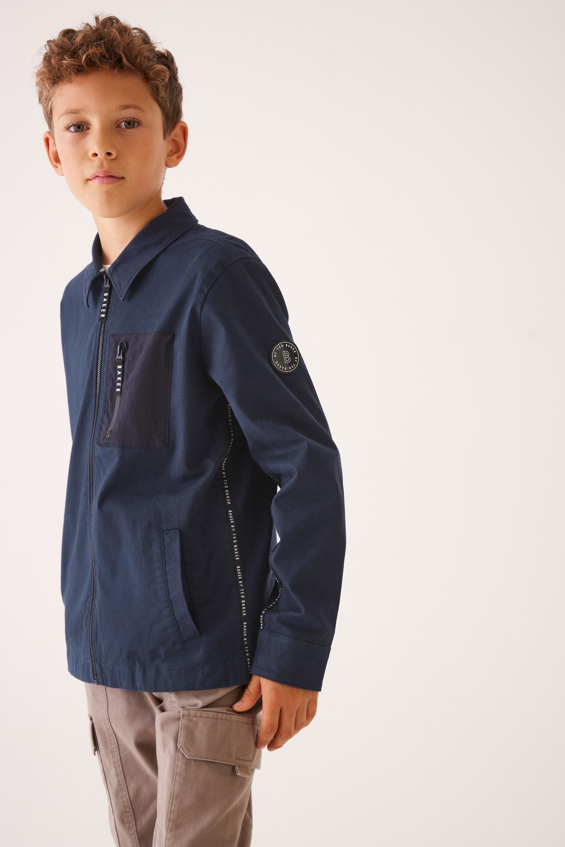 Baker by Ted Baker Navy Shacket