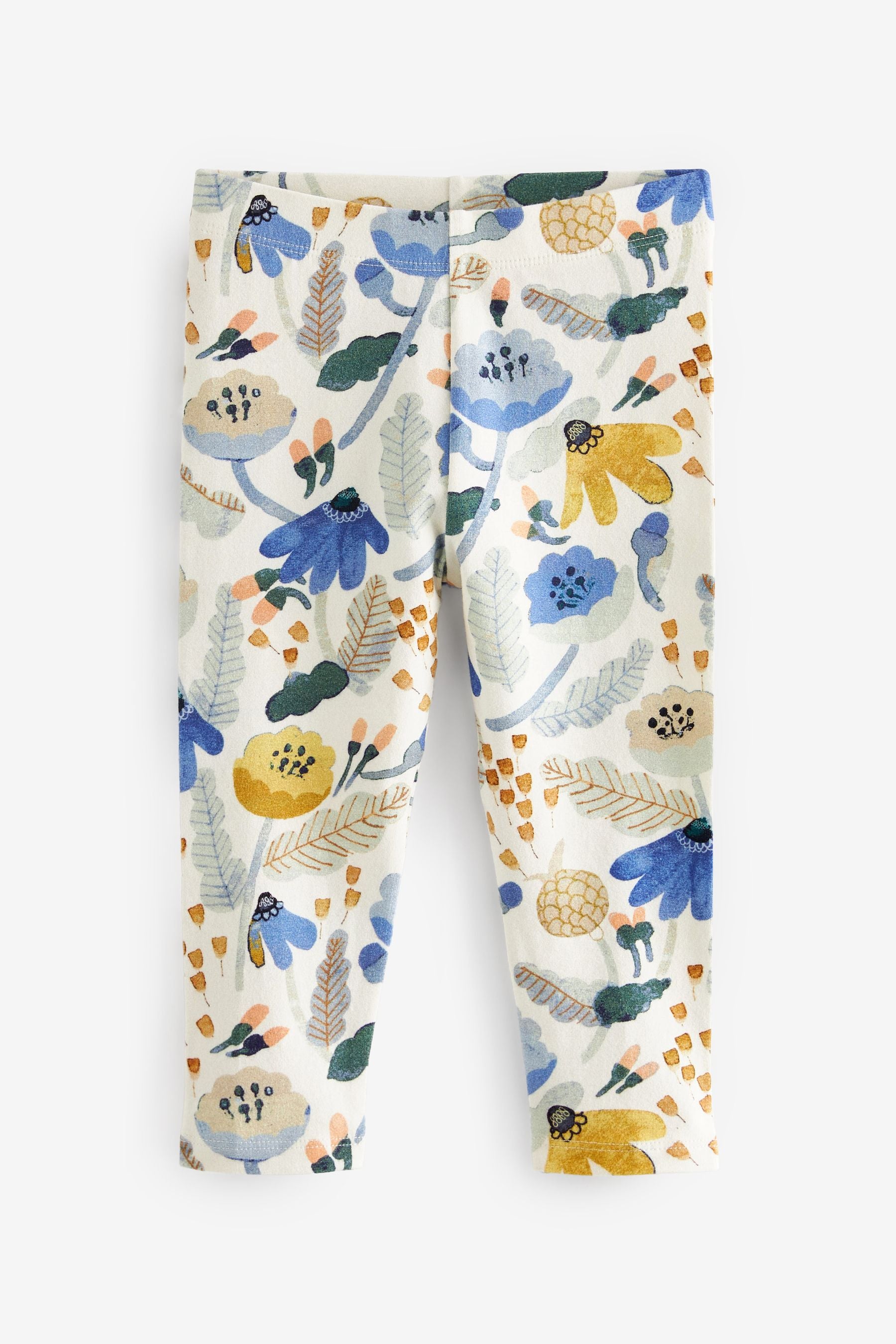 Blue 4 Pack Printed Leggings (3mths-7yrs)