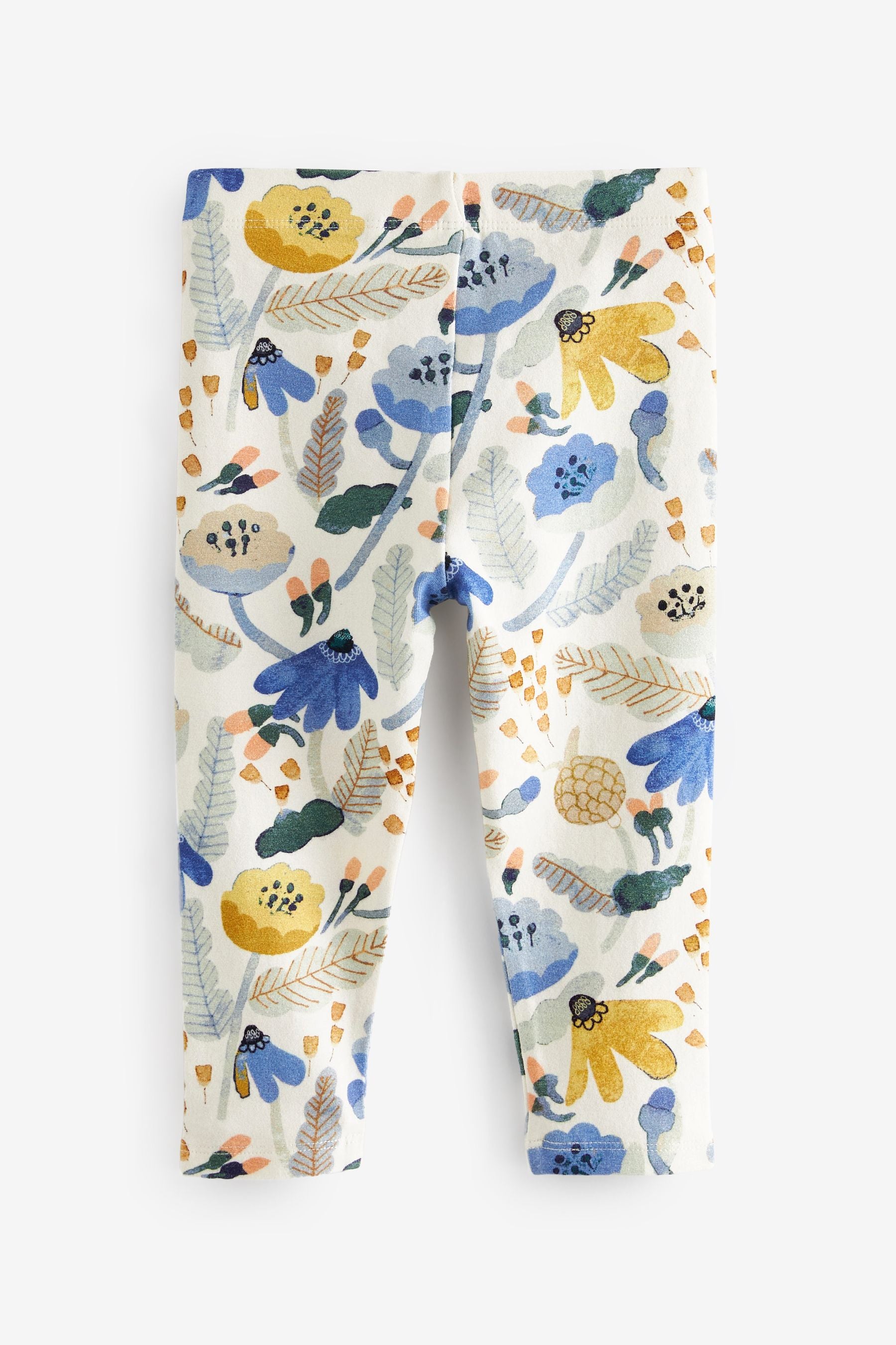 Blue 4 Pack Printed Leggings (3mths-7yrs)