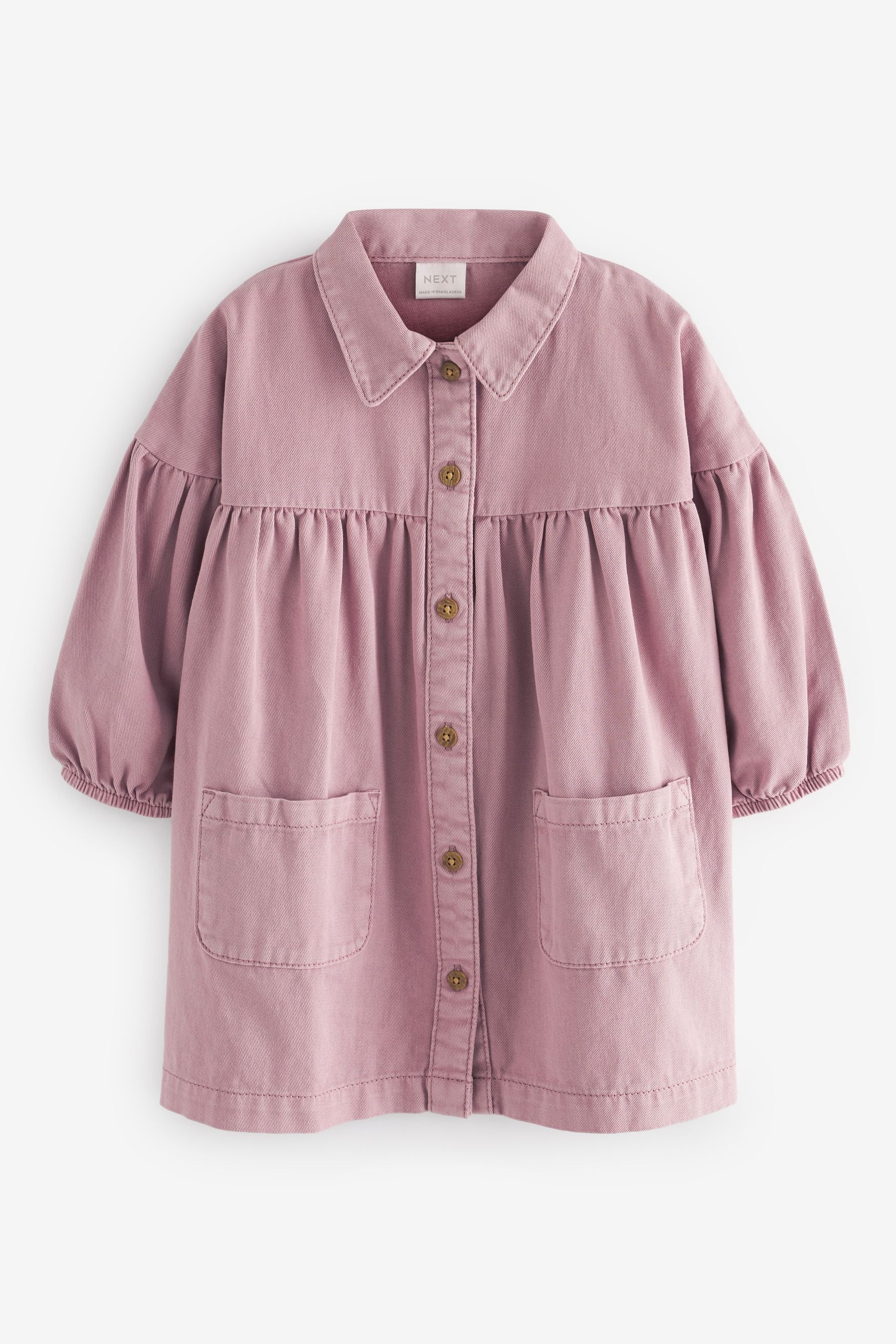 Lilac Purple Cotton Shirt Dress (3mths-8yrs)