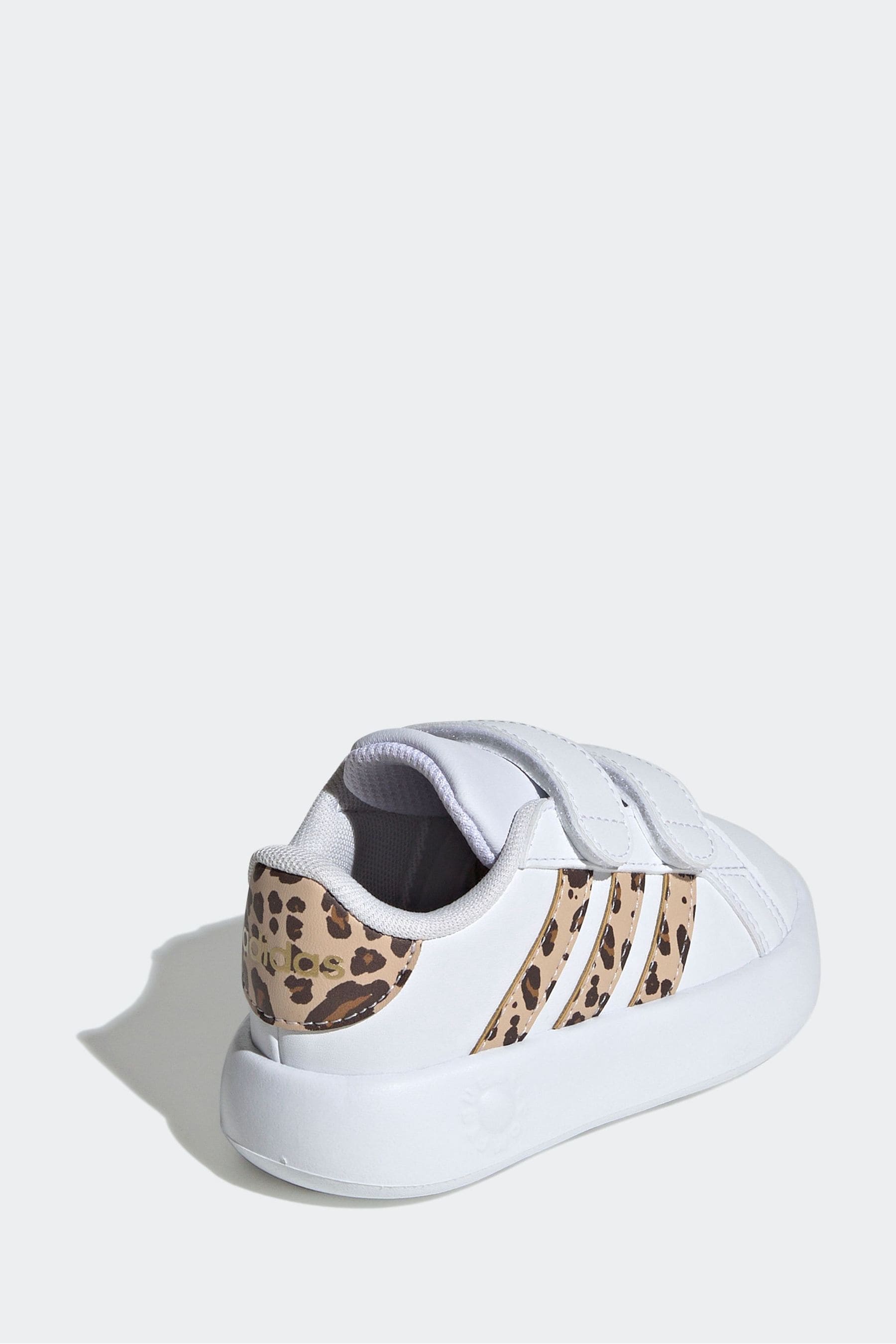 White/Brown adidas Sportswear Grand Court 2.0 Trainers