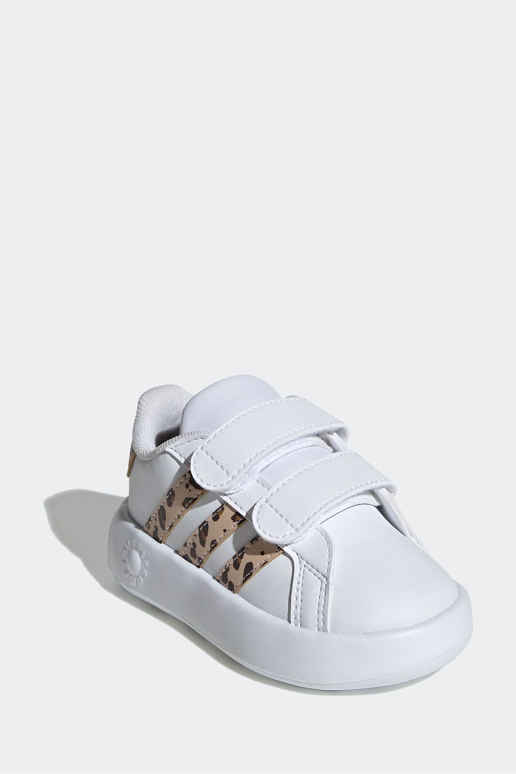 White/Brown adidas Sportswear Grand Court 2.0 Trainers