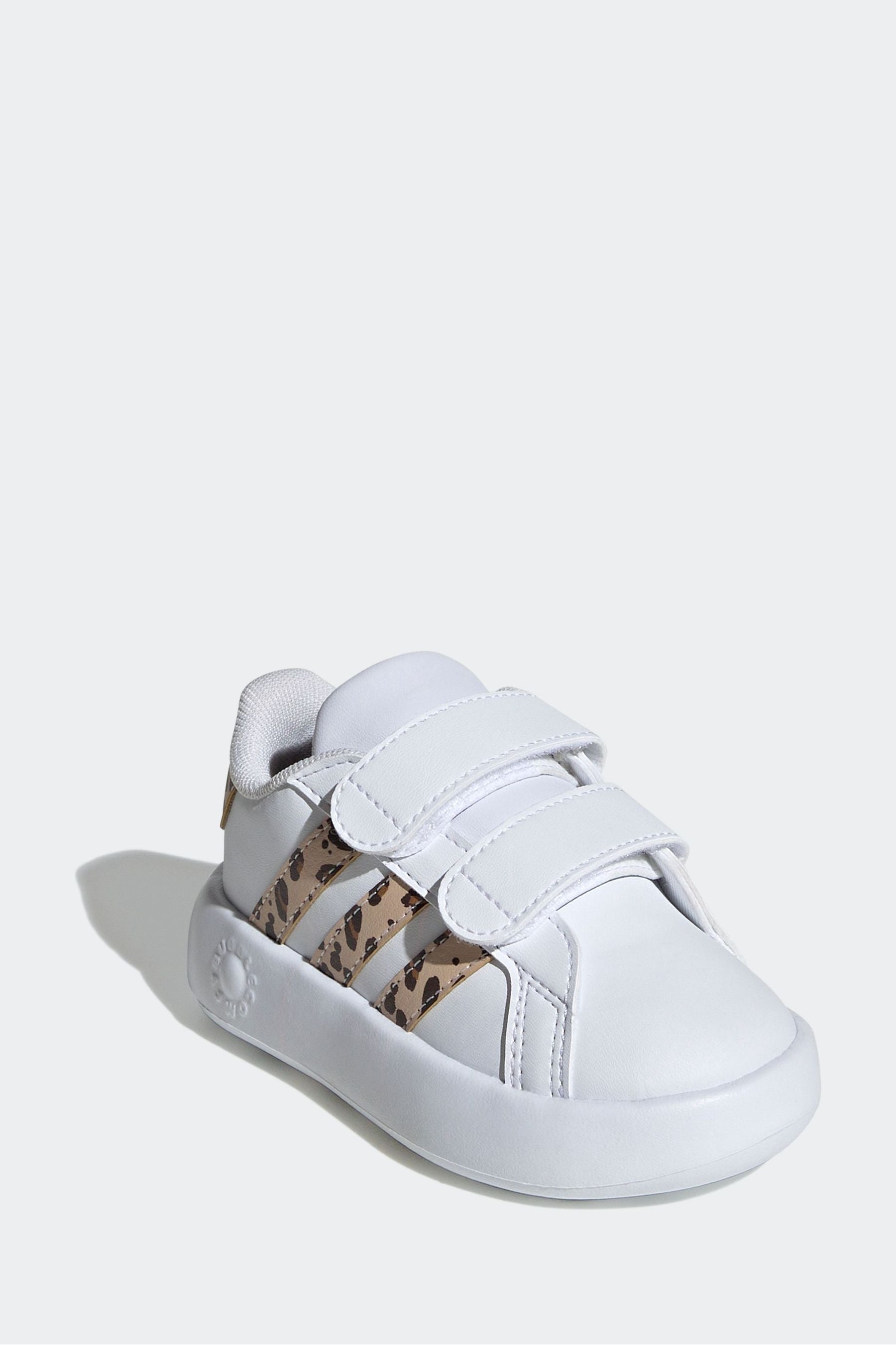 adidas White/Brown Sportswear Grand Court 2.0 Trainers